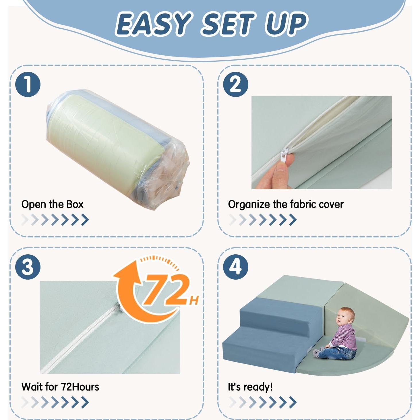 Bloques de Escalada para Niños CAPAKIDOO 4 Pcs Espuma Segura