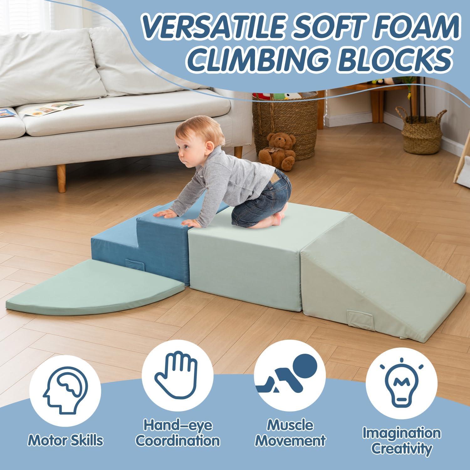 Bloques de Escalada para Niños CAPAKIDOO 4 Pcs Espuma Segura