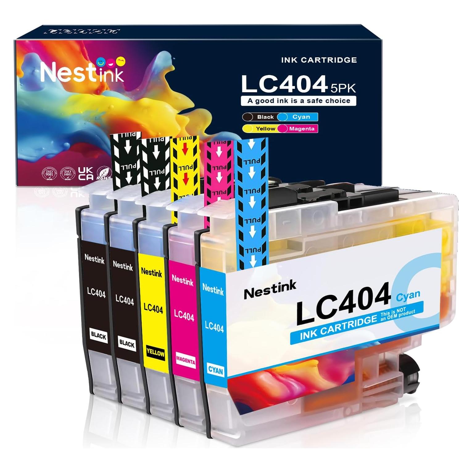 Cartuchos de Tinta Compatibles Brother LC404 - 5 Piezas