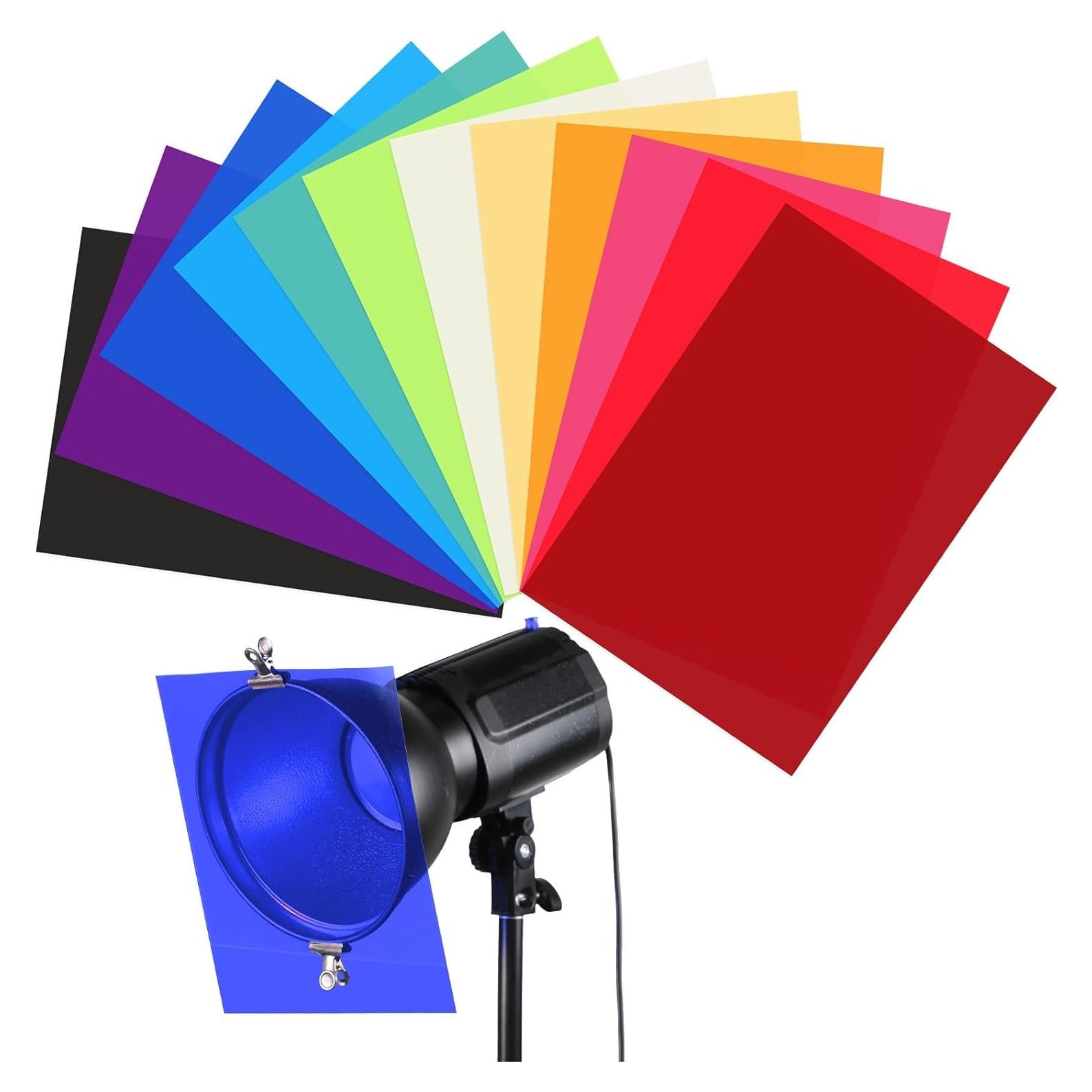 Filtros de Gel de Color Barydat 12 Pcs 29.7x21 cm PVC