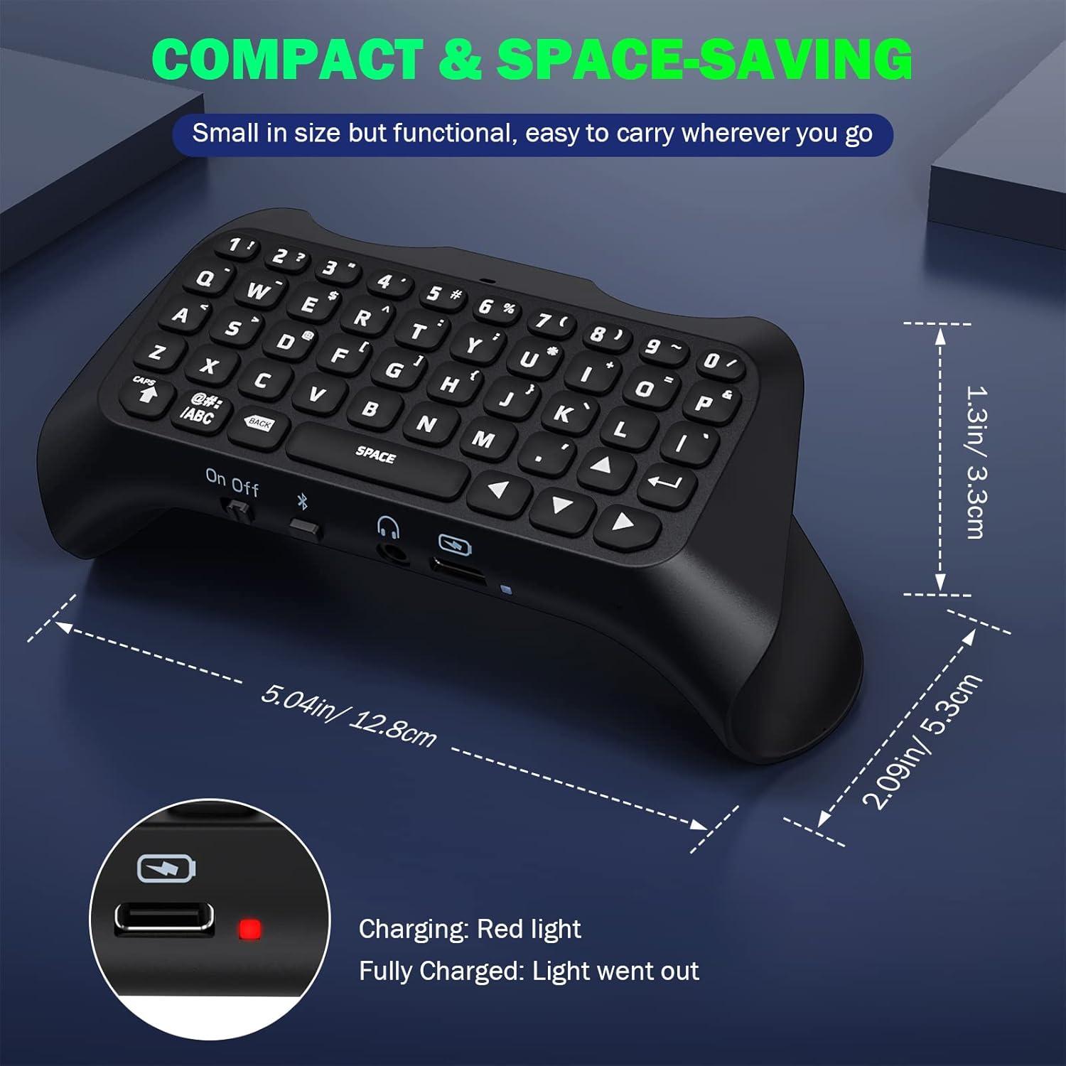 Teclado MoKo para PS5 Inalámbrico con Retroiluminación Verde