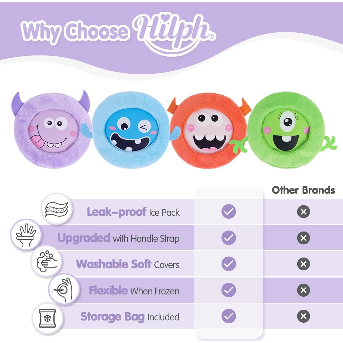 Paquete de Hielo para Niños Hilph - 4 Unidades Reutilizables