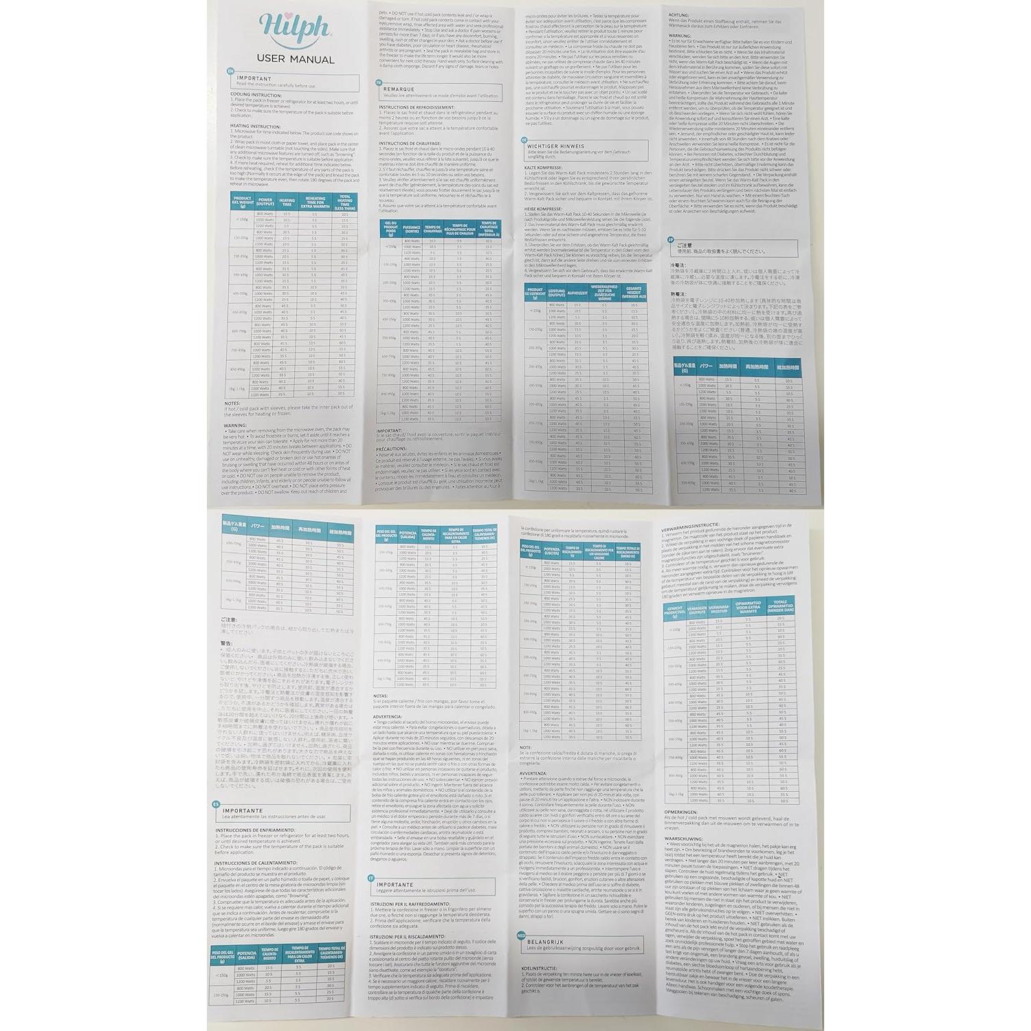 Paquete de Hielo para Niños Hilph - 4 Unidades Reutilizables