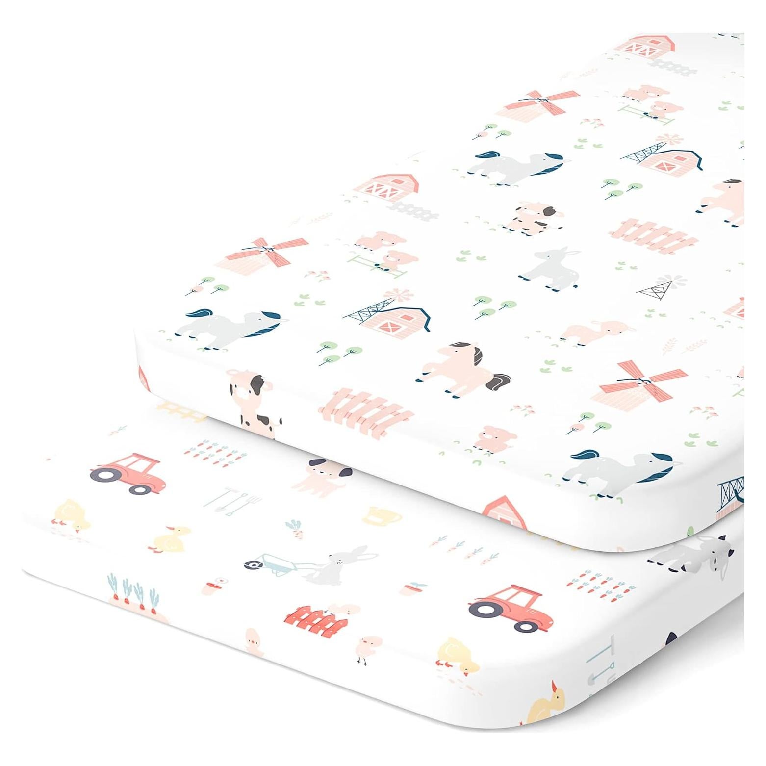 Sábanas Ajustadas para Cuna 4moms Breeze Plus - 100% Algodón