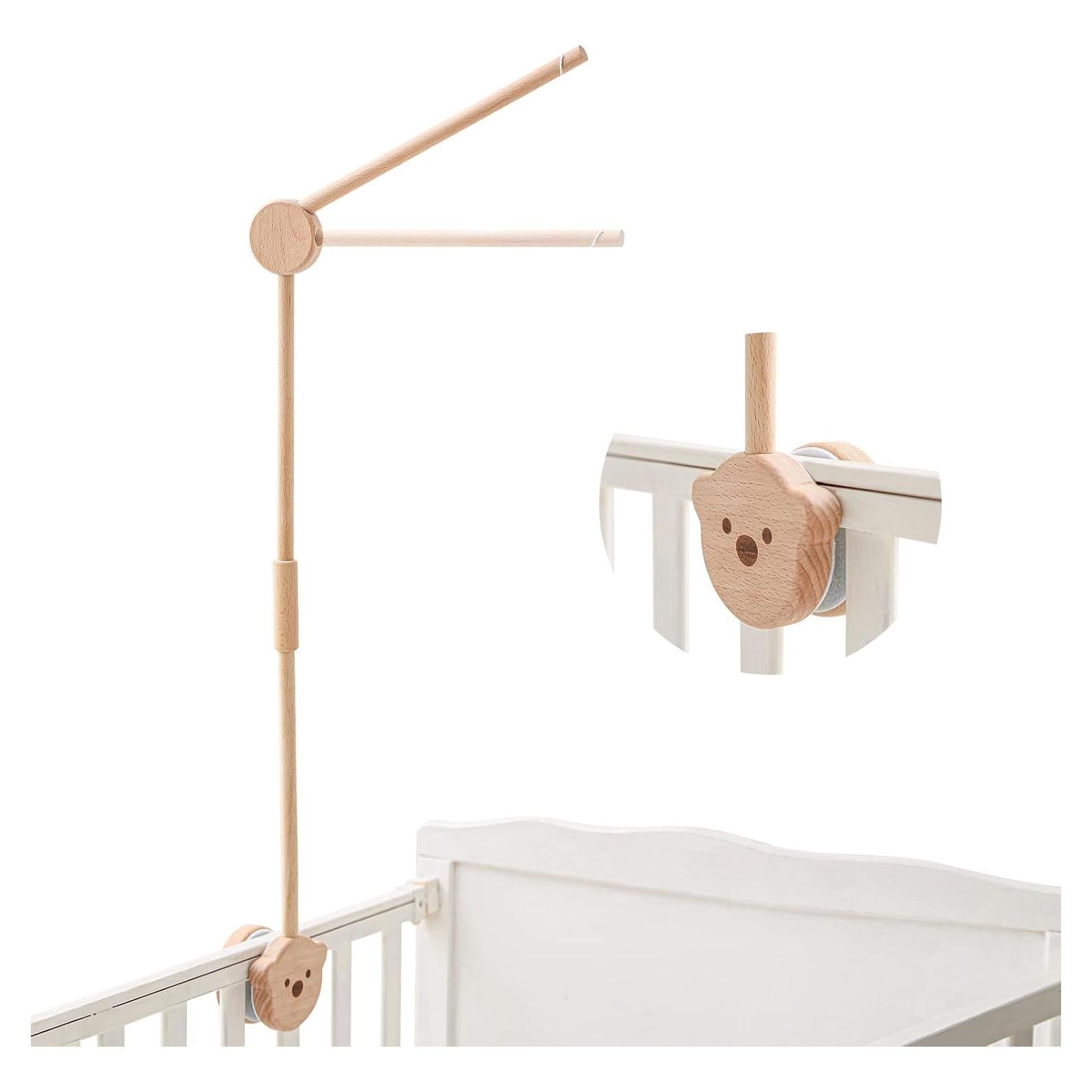 Brazo de Móvil para Cuna de Bebé - Madera Ajustable Oso