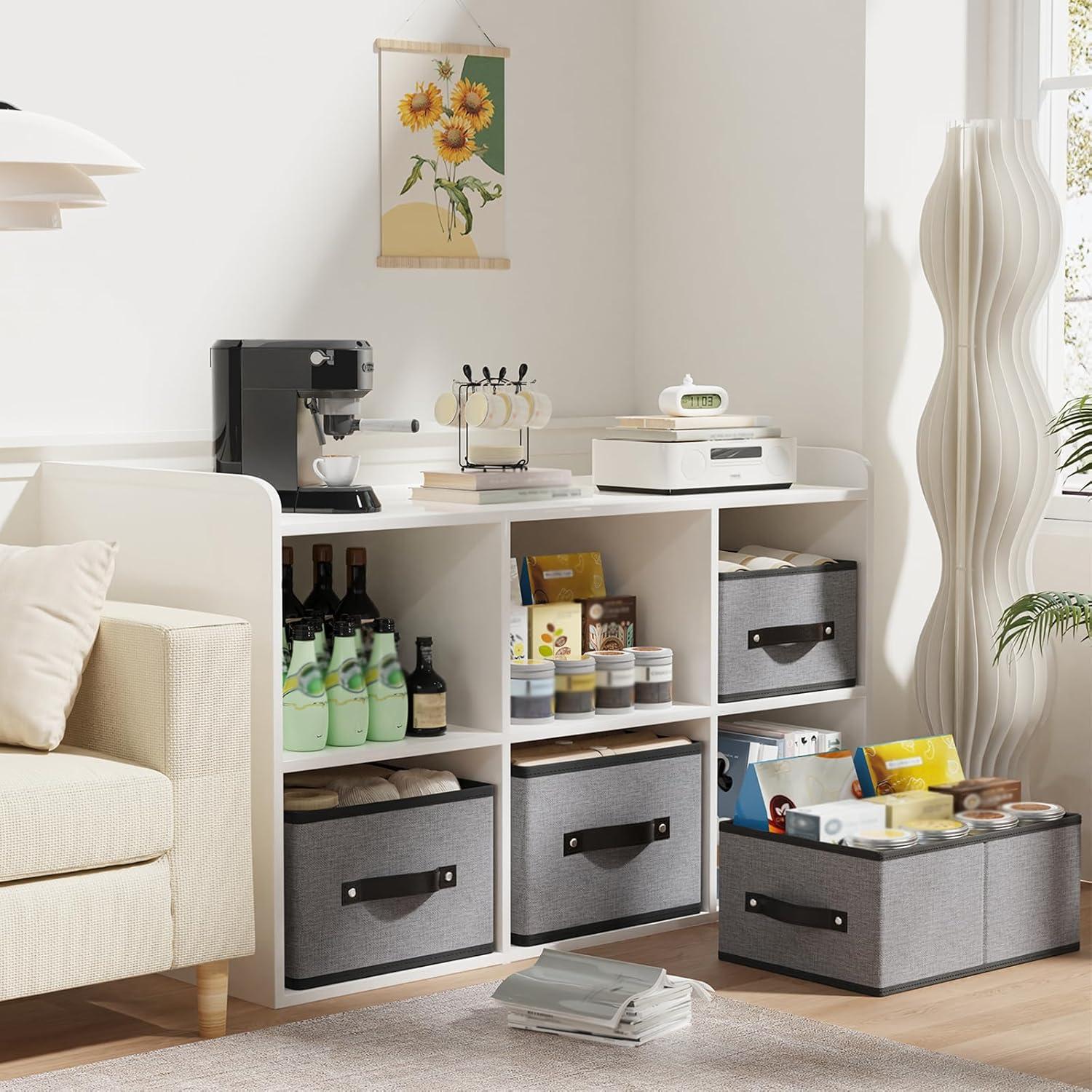 Caja de Almacenamiento Plegable YheenLf 2 Paquete 47x28x20cm Gris