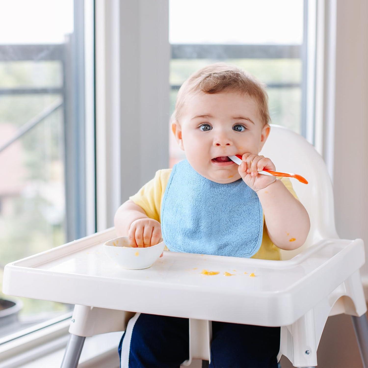 Paquete de 12 Toallitas de Bebé CroBlissful 25x25 cm Algodón Azul