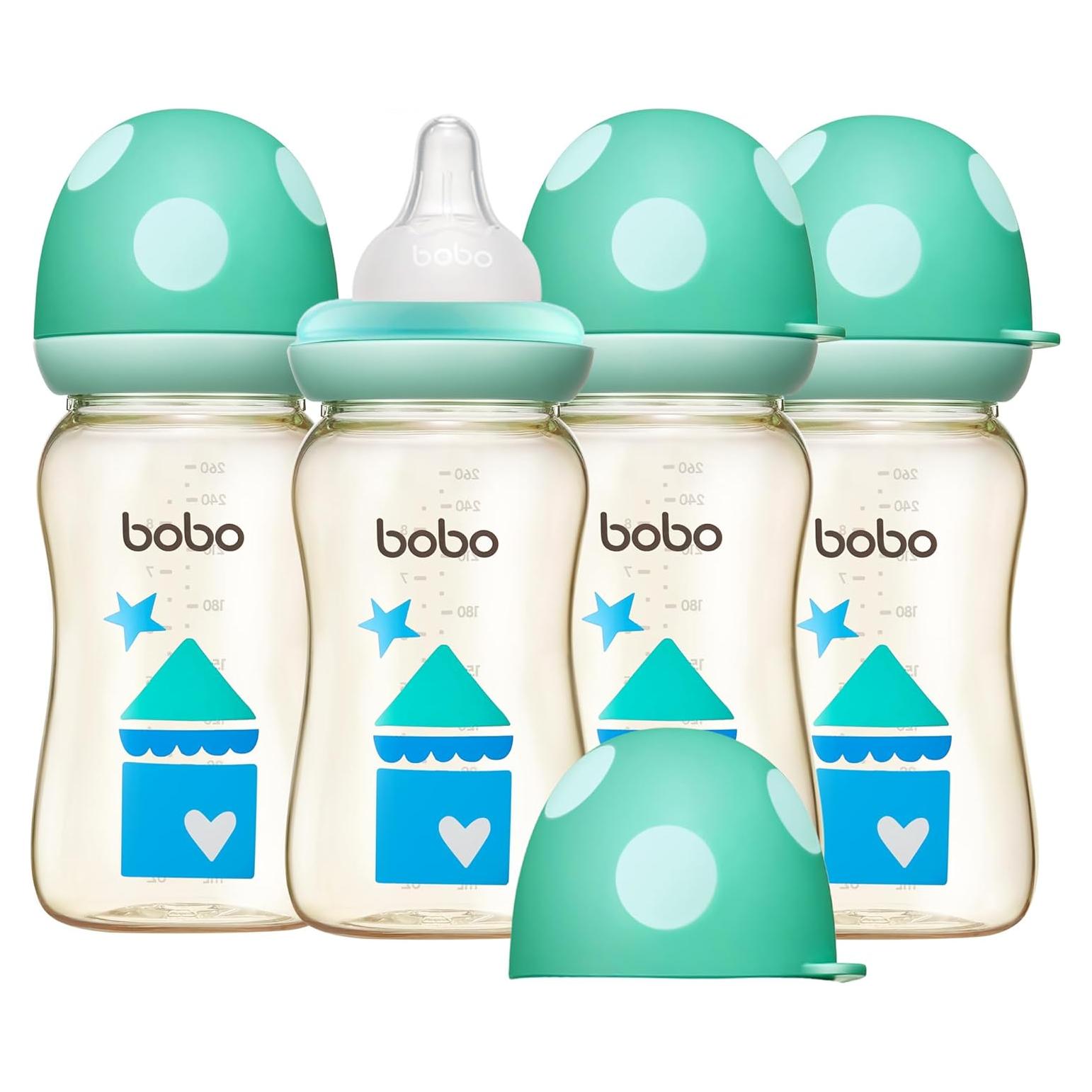 Botella Anticólica YOHKOH PPSU 260ml Azul - Paquete de 4