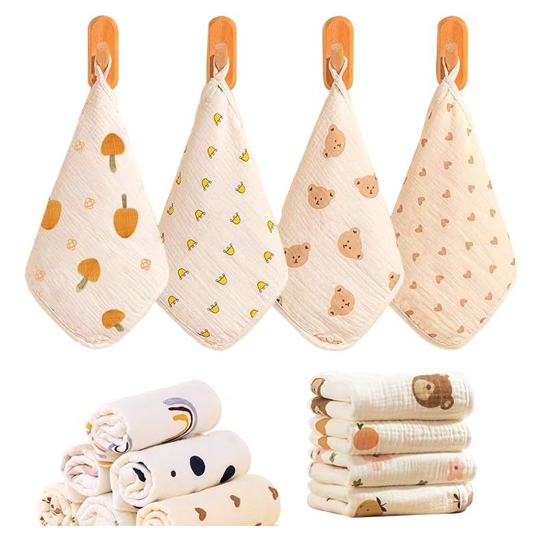 Juego de 8 paños de lavado para bebés Caiery 30x30cm