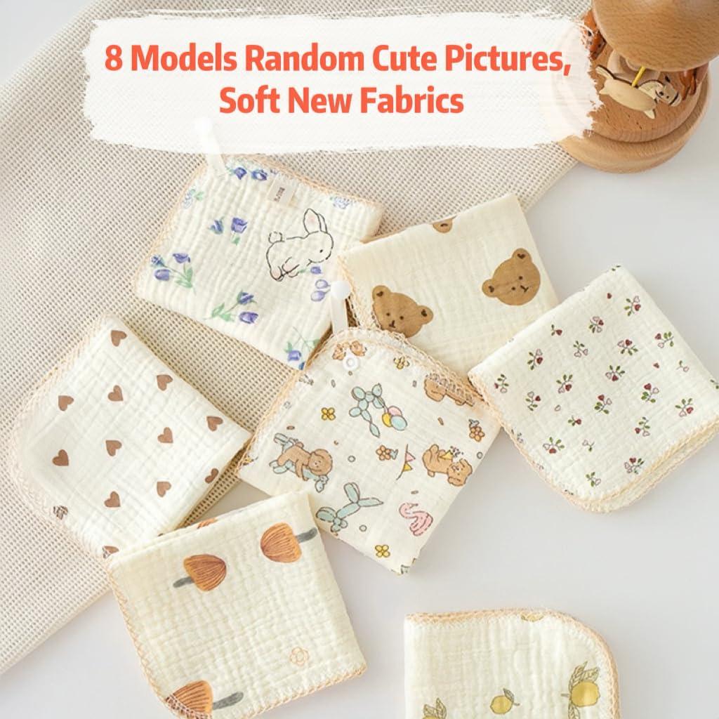 Juego de 8 paños de lavado para bebés Caiery 30x30cm