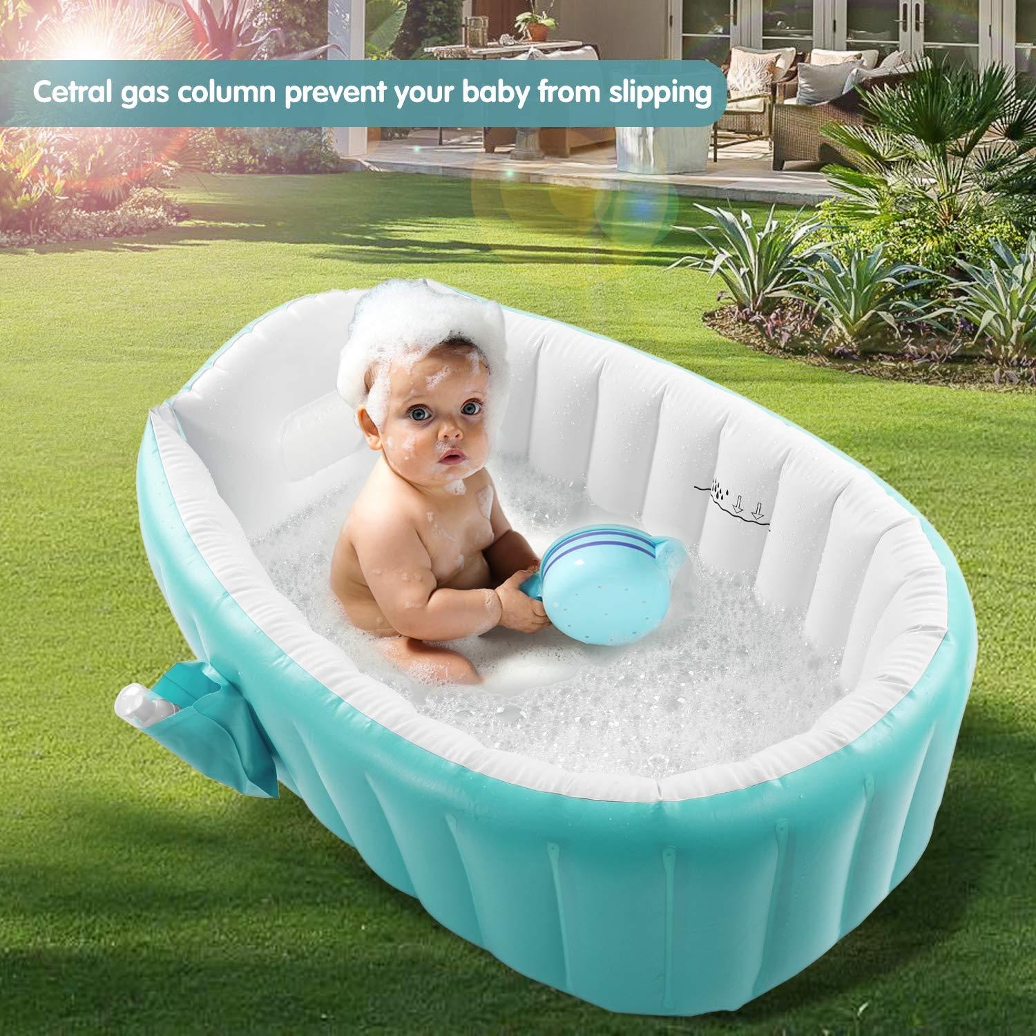 Bañera Inflable para Bebés EZYCOK Verde 98x63cm