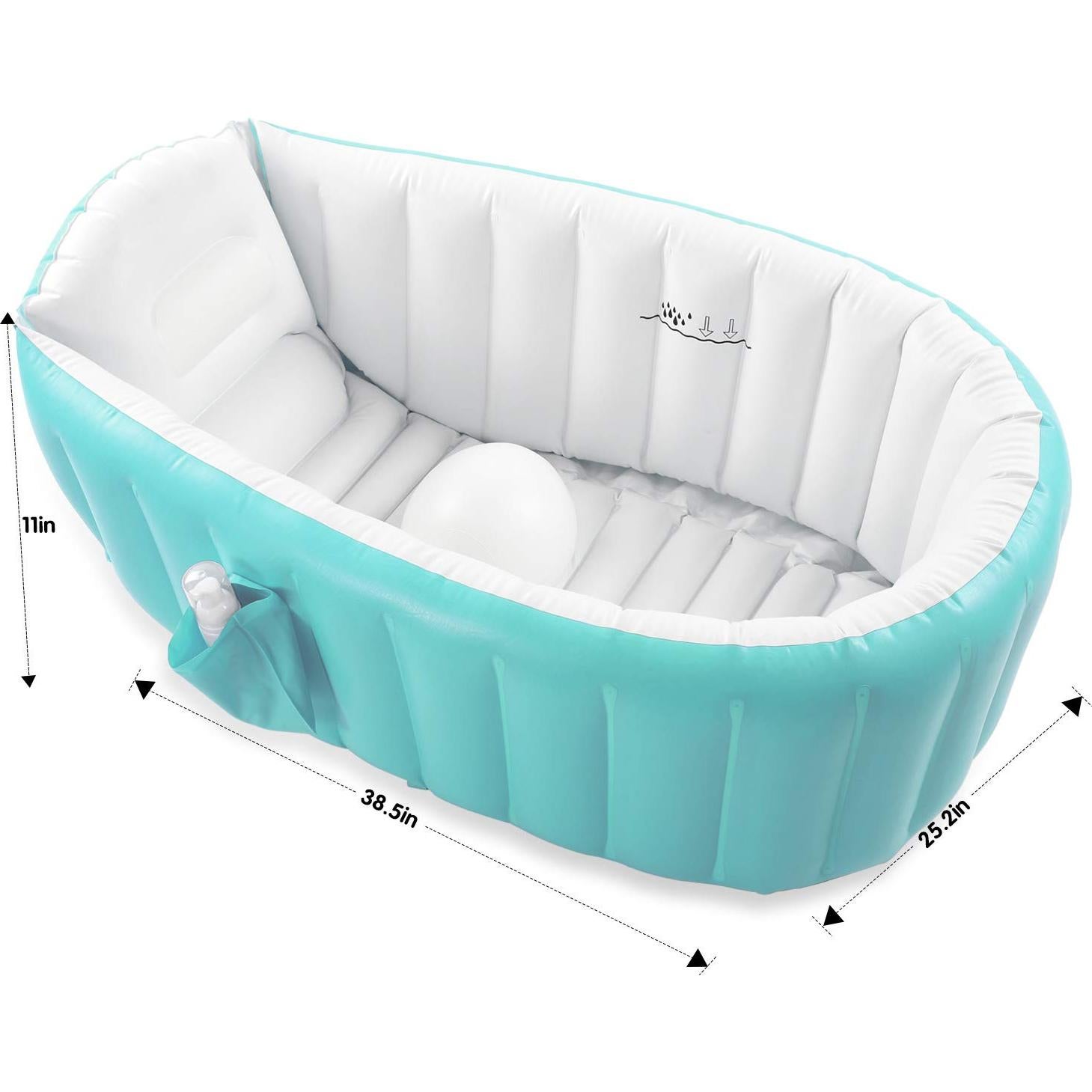 Bañera Inflable para Bebés EZYCOK Verde 98x63cm