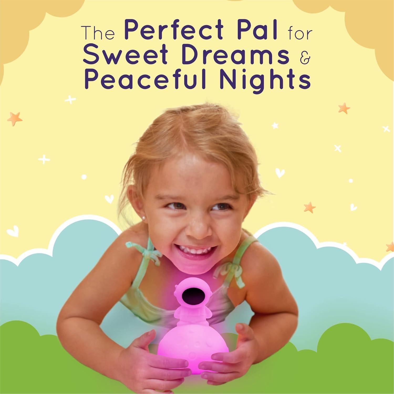 Luz Nocturna Lumipets Junior Astronaut Silicona 9 Colores