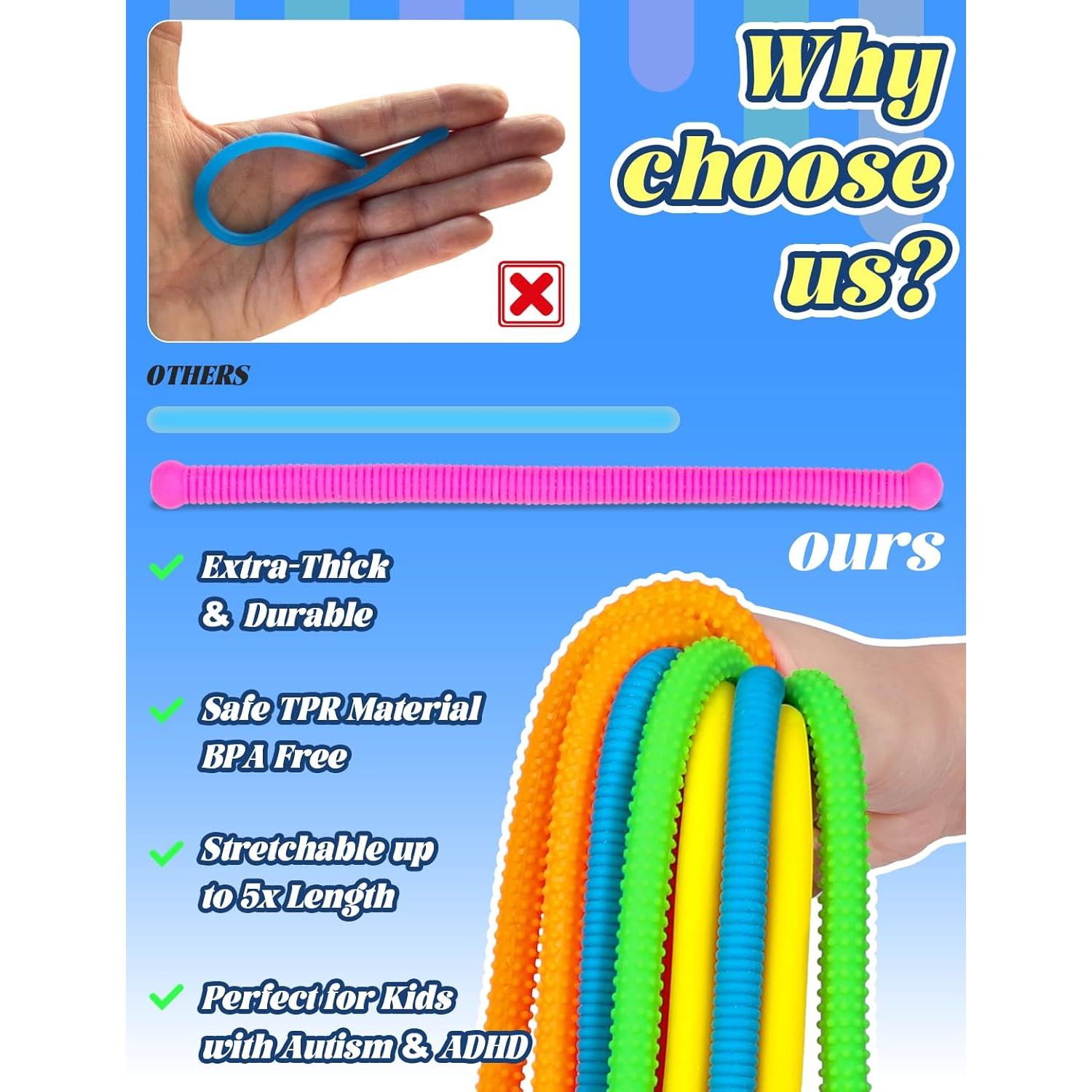 Paquete de 10 Juguetes Sensoriales Diltik - Cuerdas Fidget para Autismo