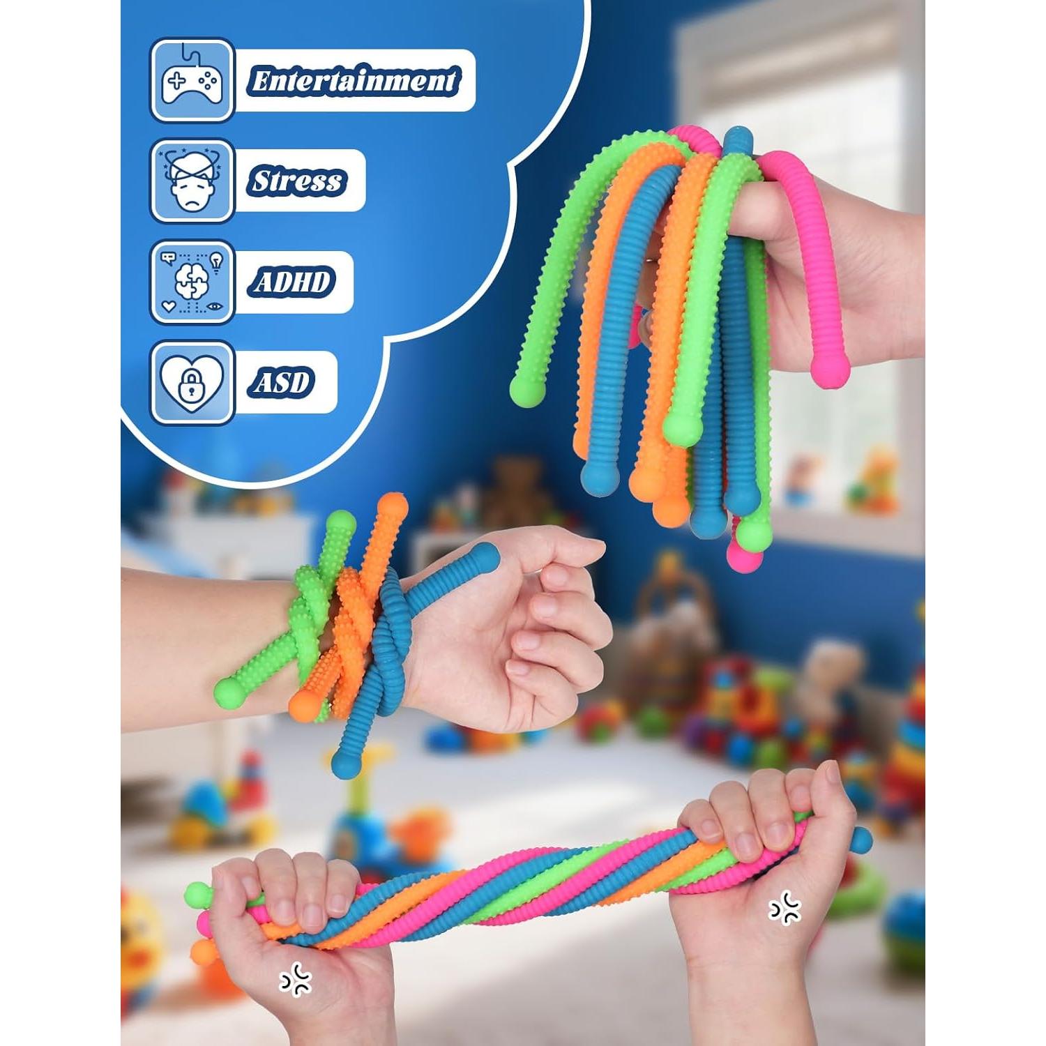 Paquete de 10 Juguetes Sensoriales Diltik - Cuerdas Fidget para Autismo