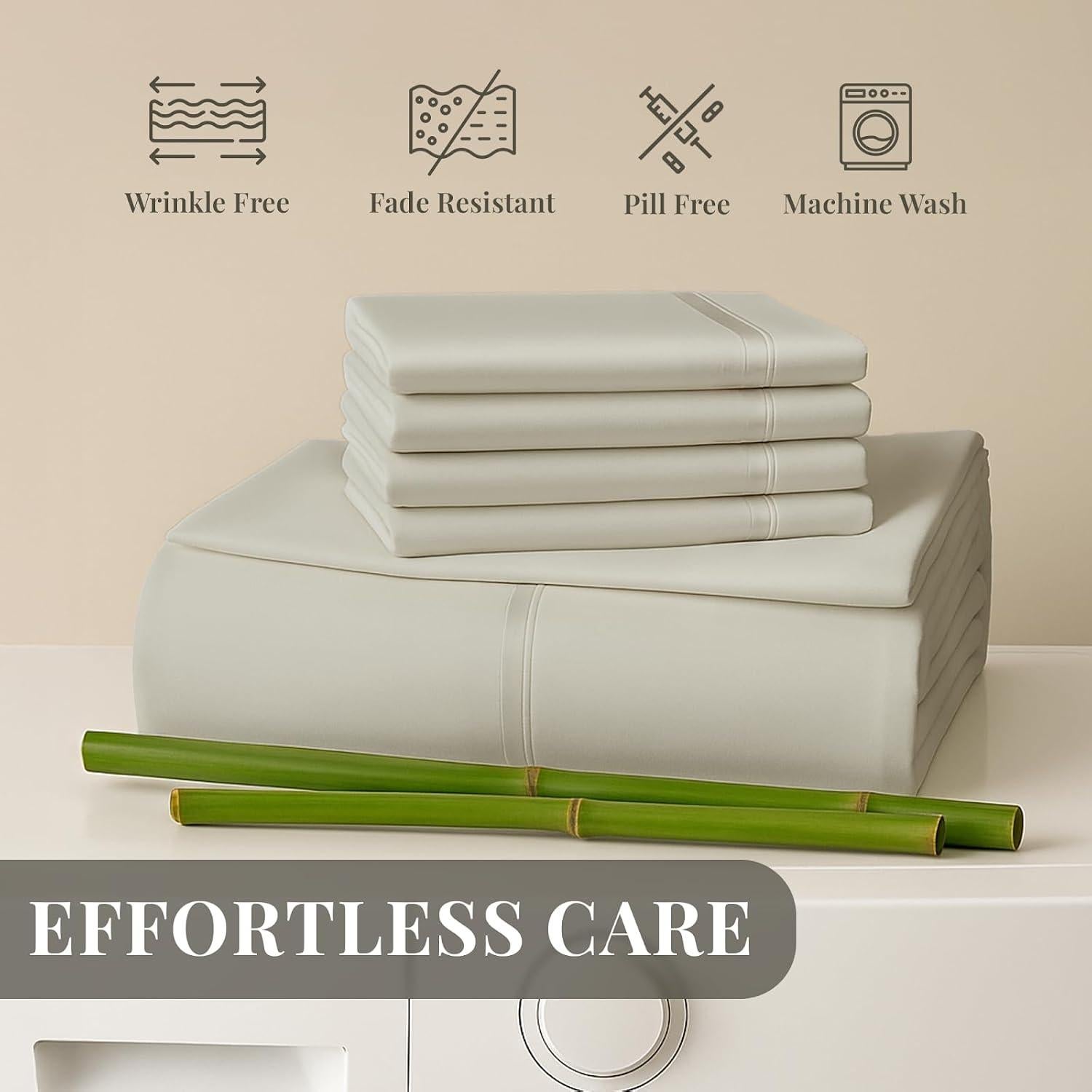 Juego de Sábanas Individual 6 Piezas Sacred Thread Rayón Bambú