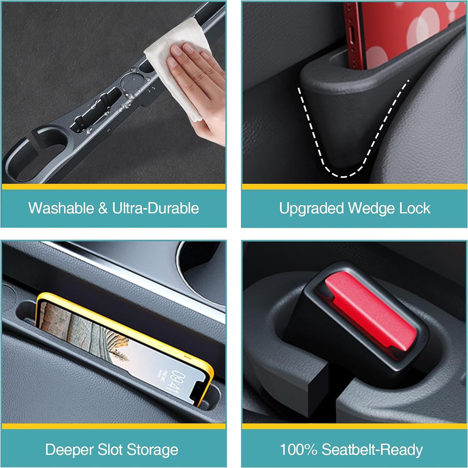 Relleno Espacio entre Asientos Auto ZYMBU ZCA005B Negro