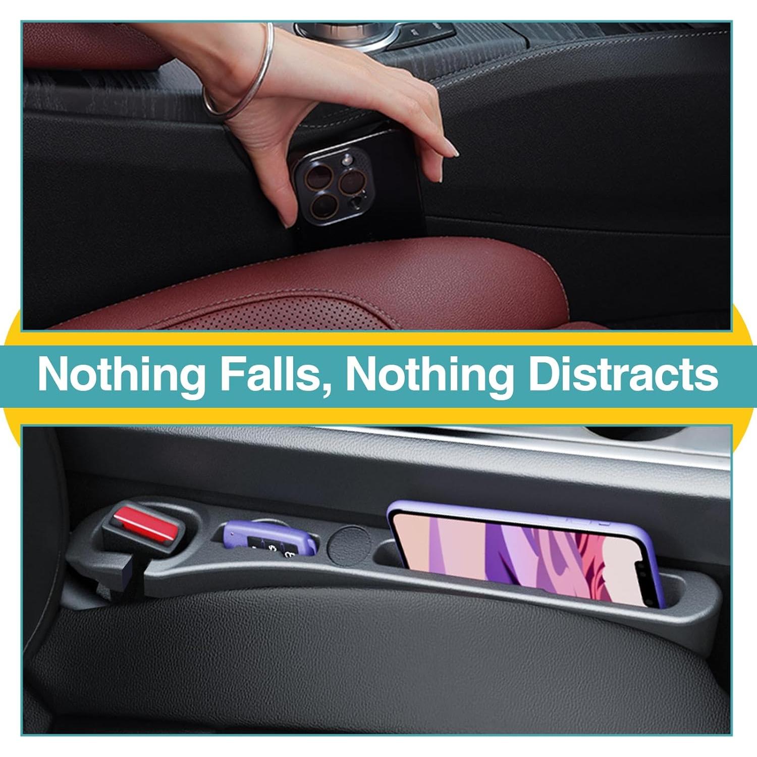 Relleno Espacio entre Asientos Auto ZYMBU ZCA005B Negro