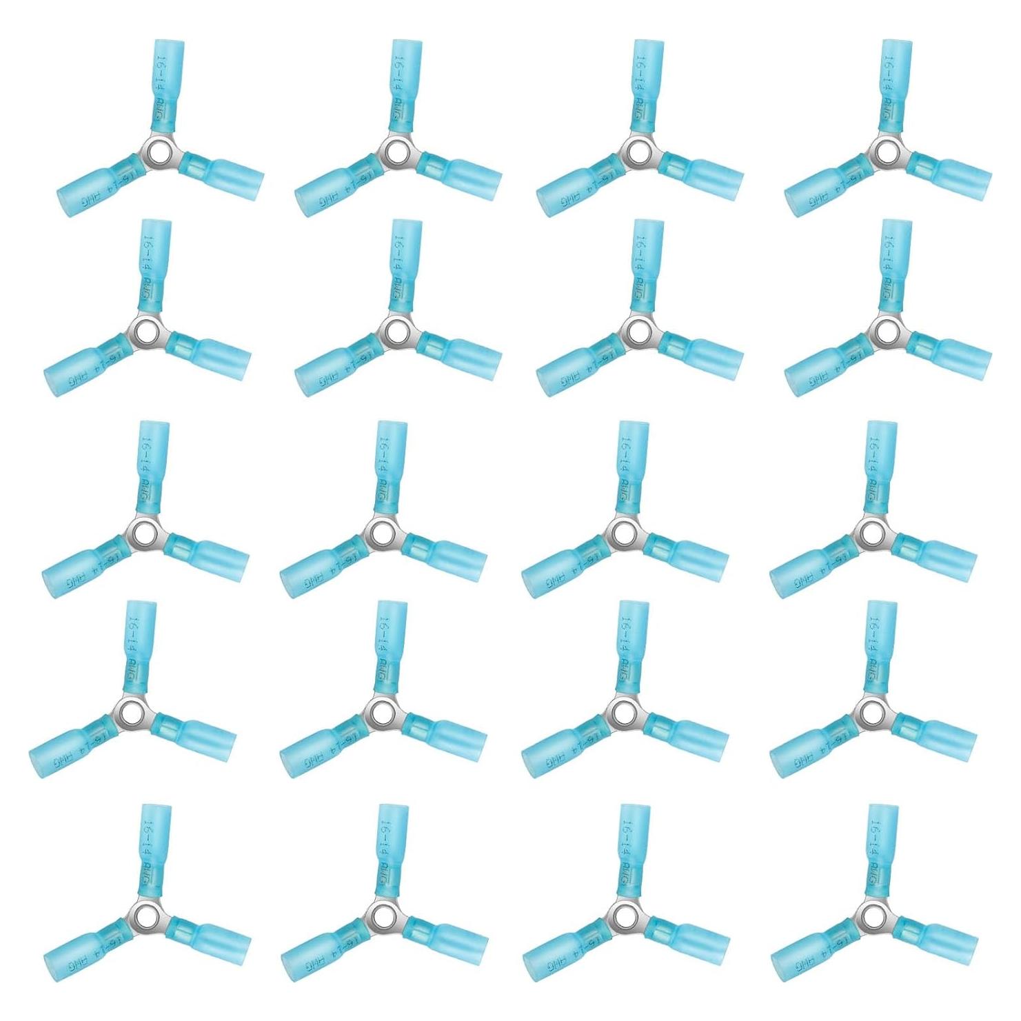 20 Conectores de Cable 3 Vías Amfuujoy 16-14 AWG Impermeables