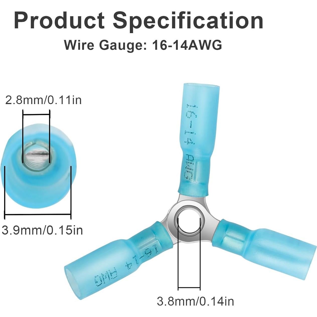 20 Conectores de Cable 3 Vías Amfuujoy 16-14 AWG Impermeables