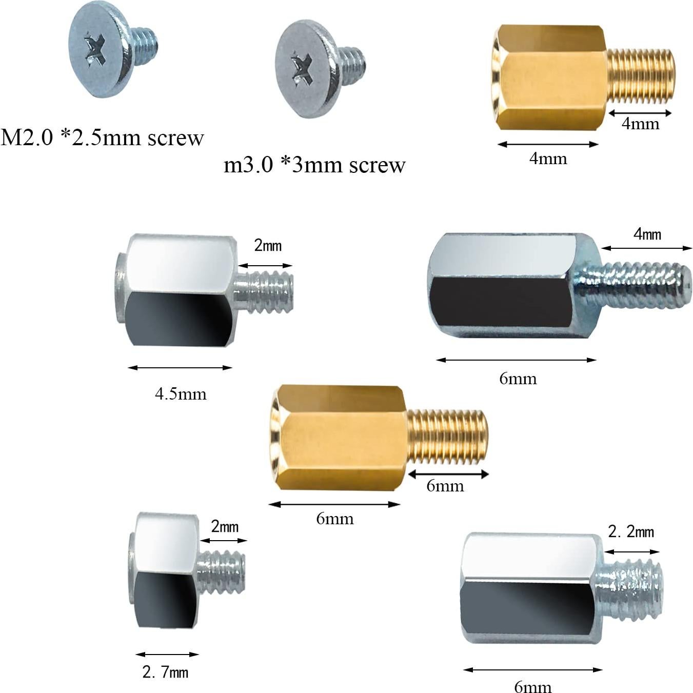 Kit de tornillos M.2 para placas base Asus Gigabyte MSI 36p