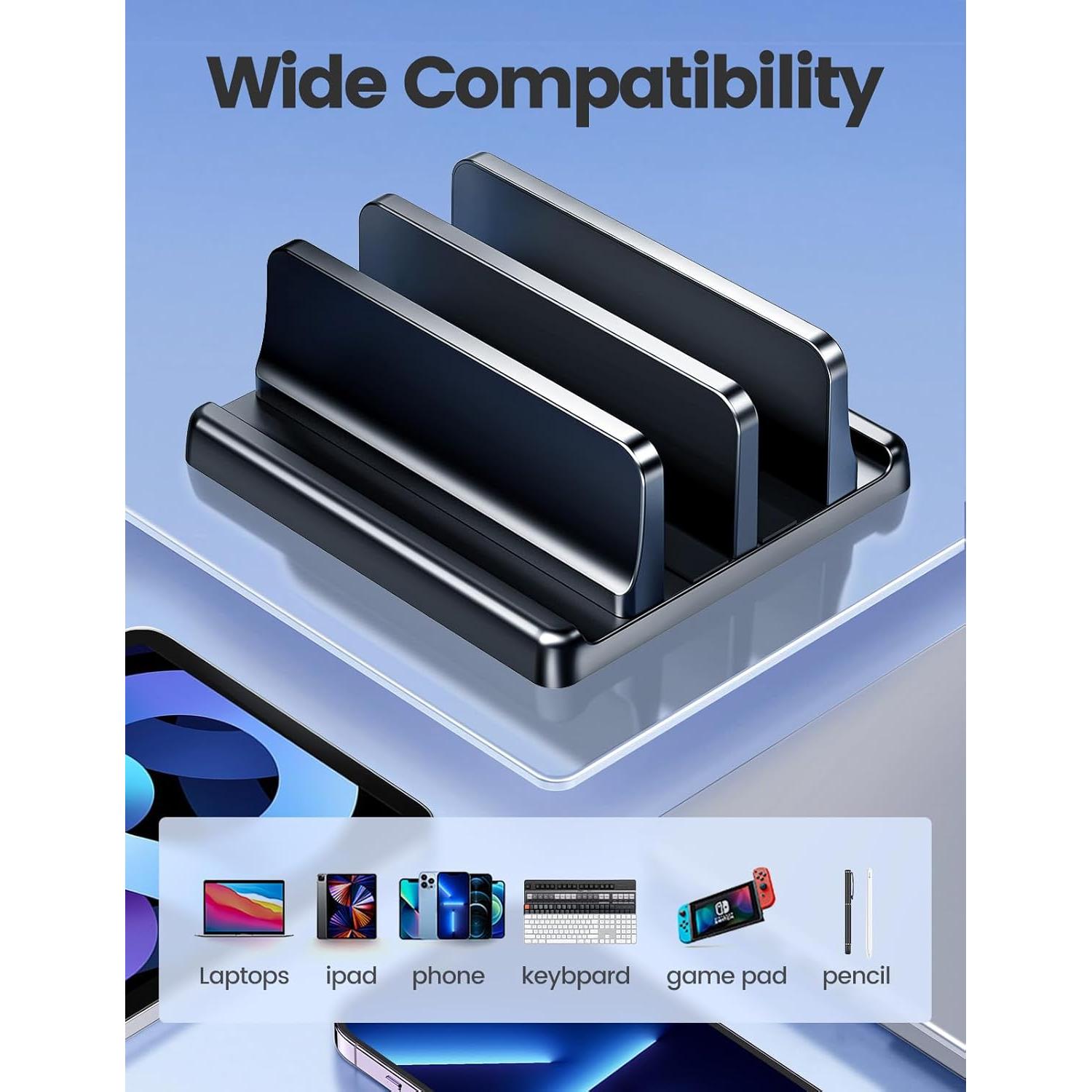 Soporte Vertical para Laptop Vaydeer Ajustable 4 en 1 Negro