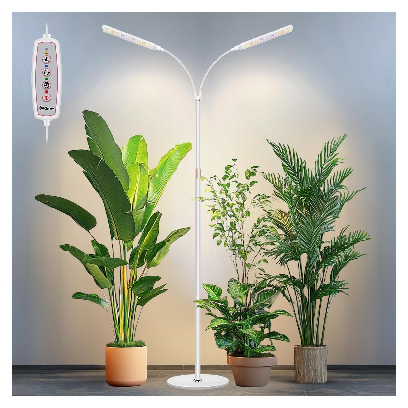 Luz de Crecimiento para Plantas Kullsinss 2 Cabezas Espectro Completo