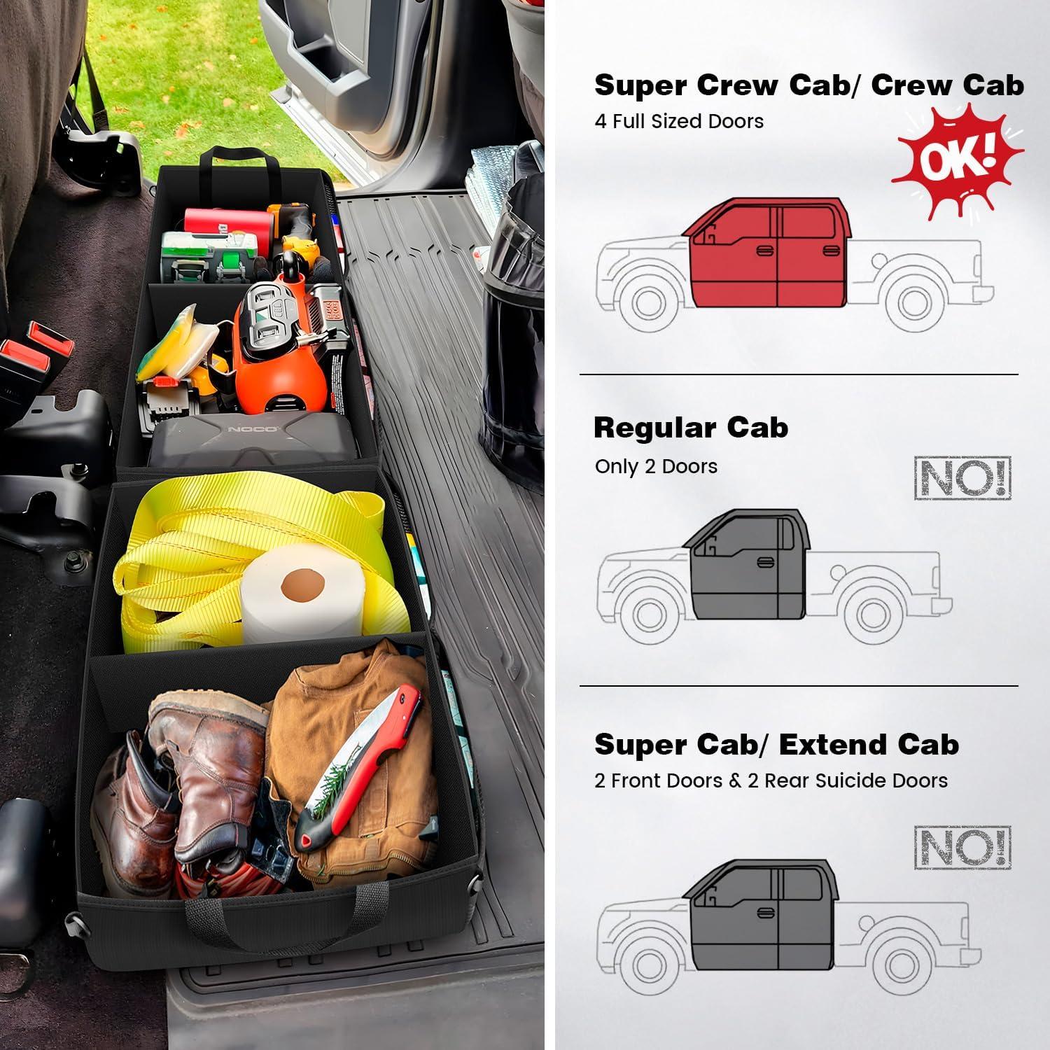 Organizador bajo el asiento Autofit 2 piezas para Ford F150 y Chevy Silverado