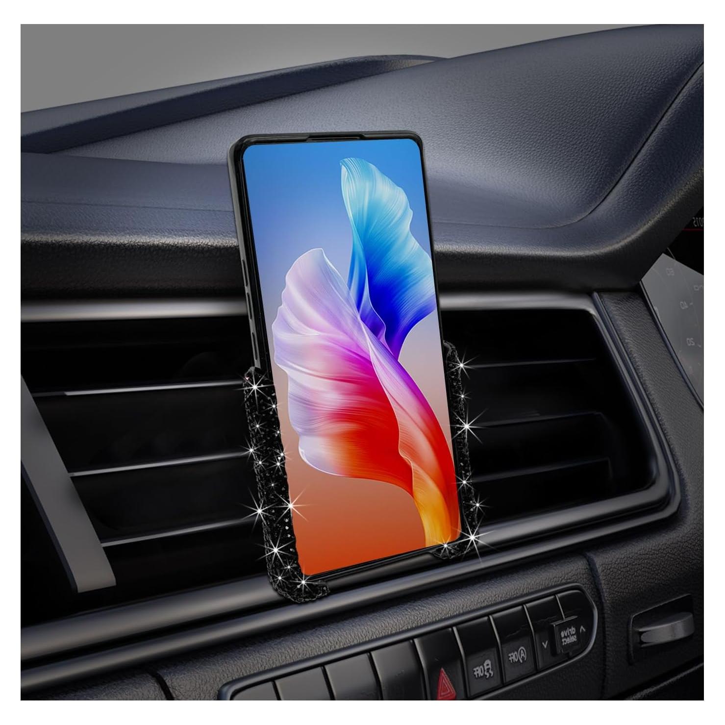 Soporte para Teléfono de Coche Dickno Brillante Ajustable 360°