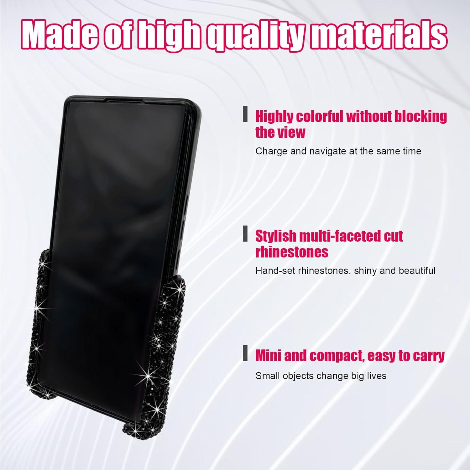 Soporte para Teléfono de Coche Dickno Brillante Ajustable 360°