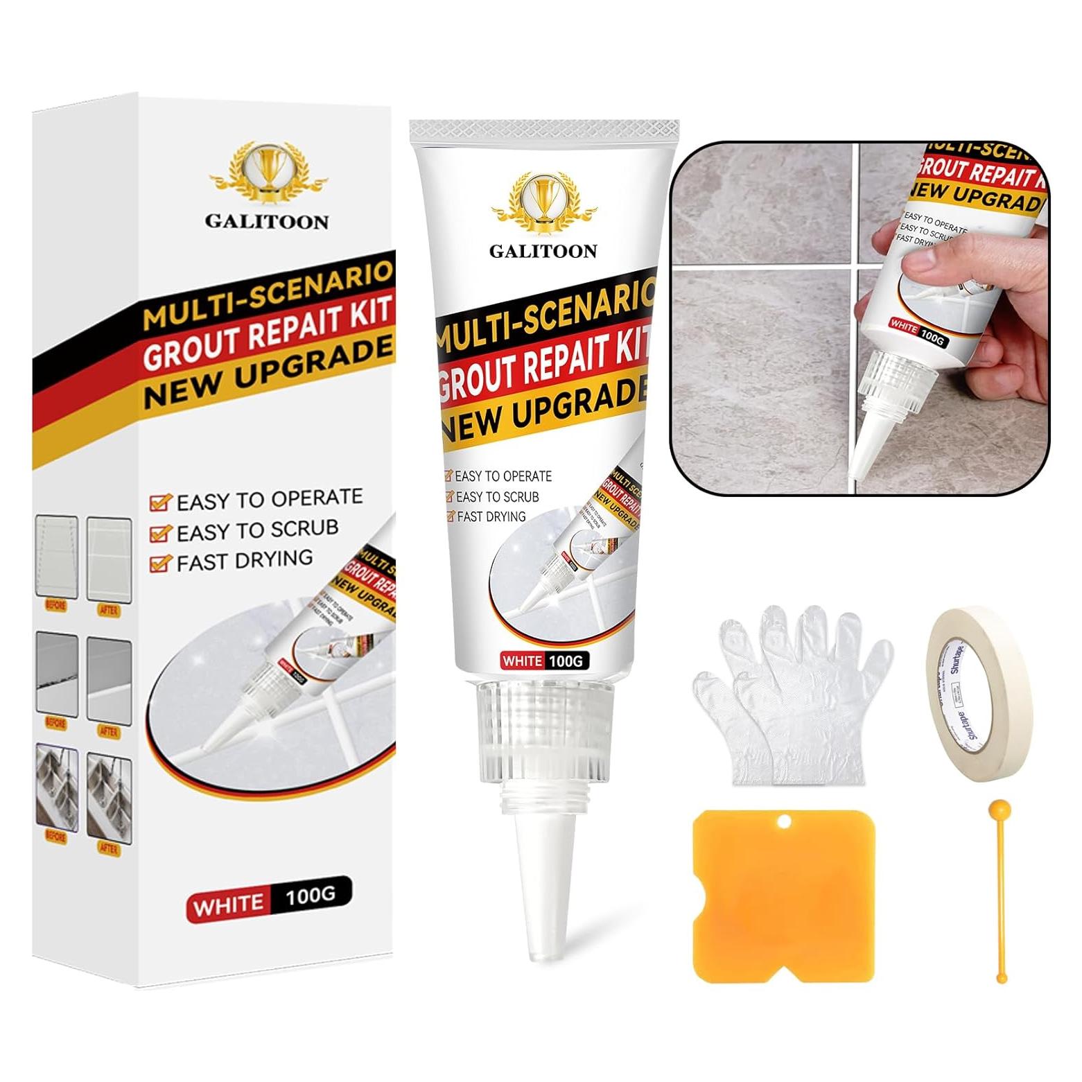 Kit de Reparación de Lechada Blanca Galitoon 100g Rápido Secado