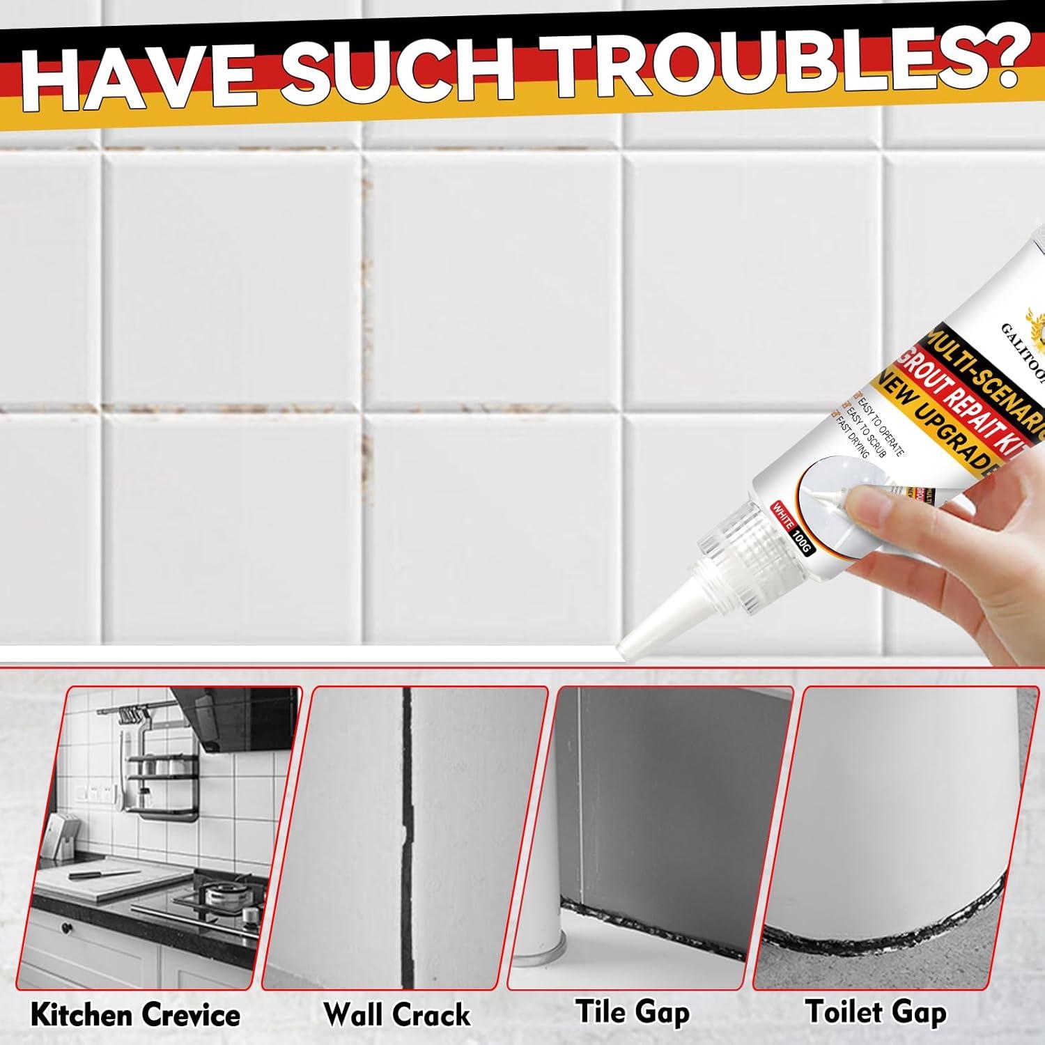 Kit de Reparación de Lechada Blanca Galitoon 100g Rápido Secado