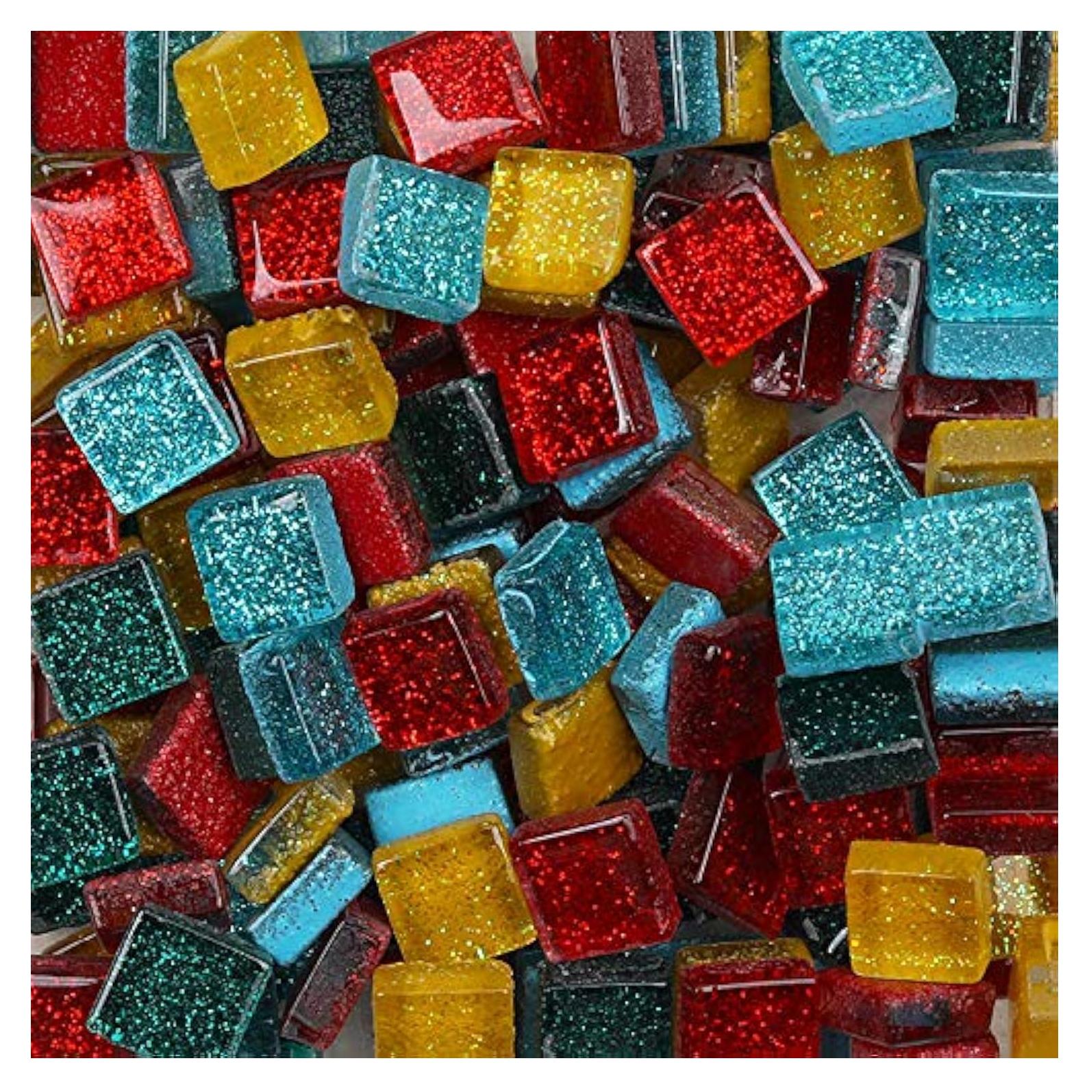 Azulejos de Mosaico de Vidrio Esweny 200g Colorido 1x1cm