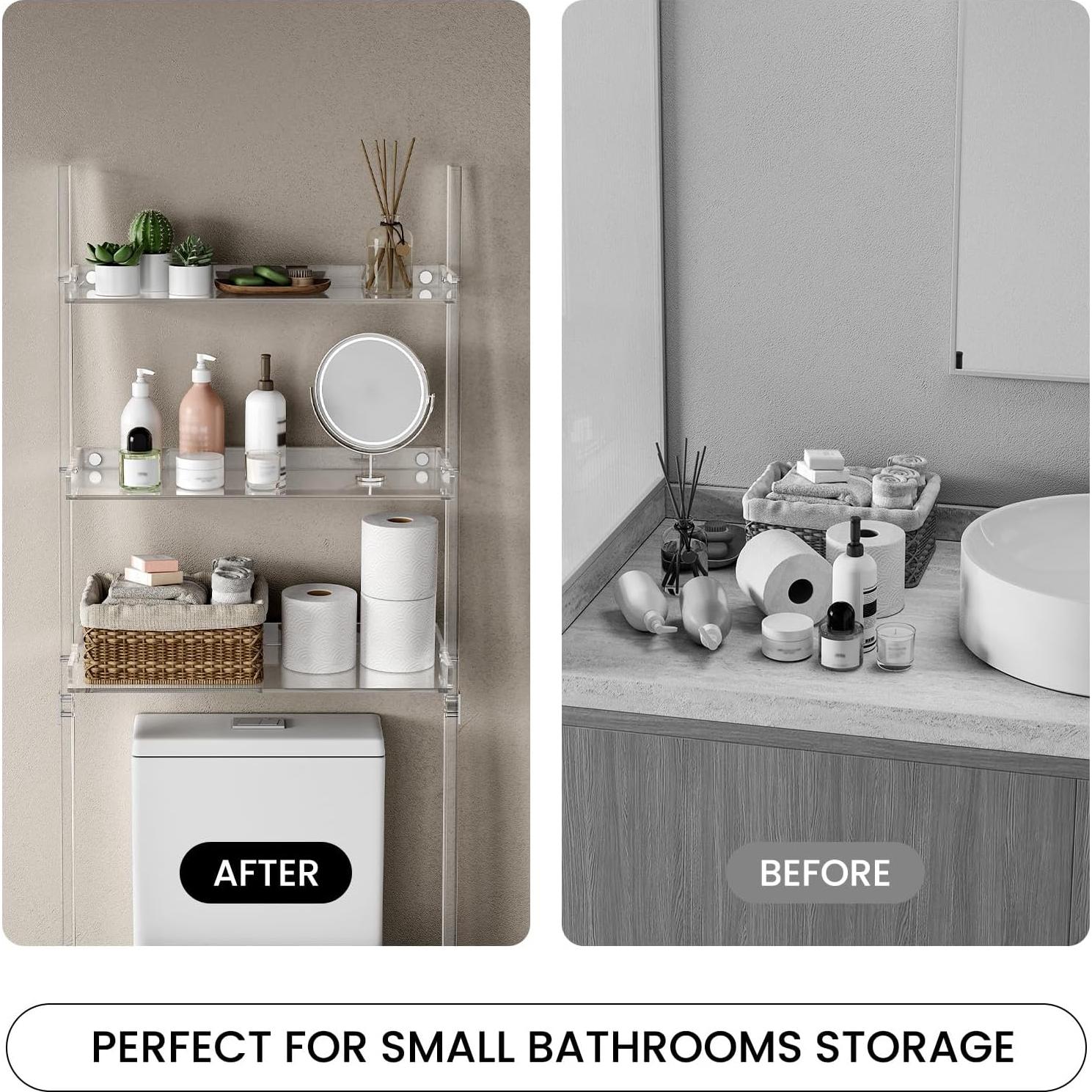 Estante de Escalera Acrílico Sumerflos 3 Niveles Transparente