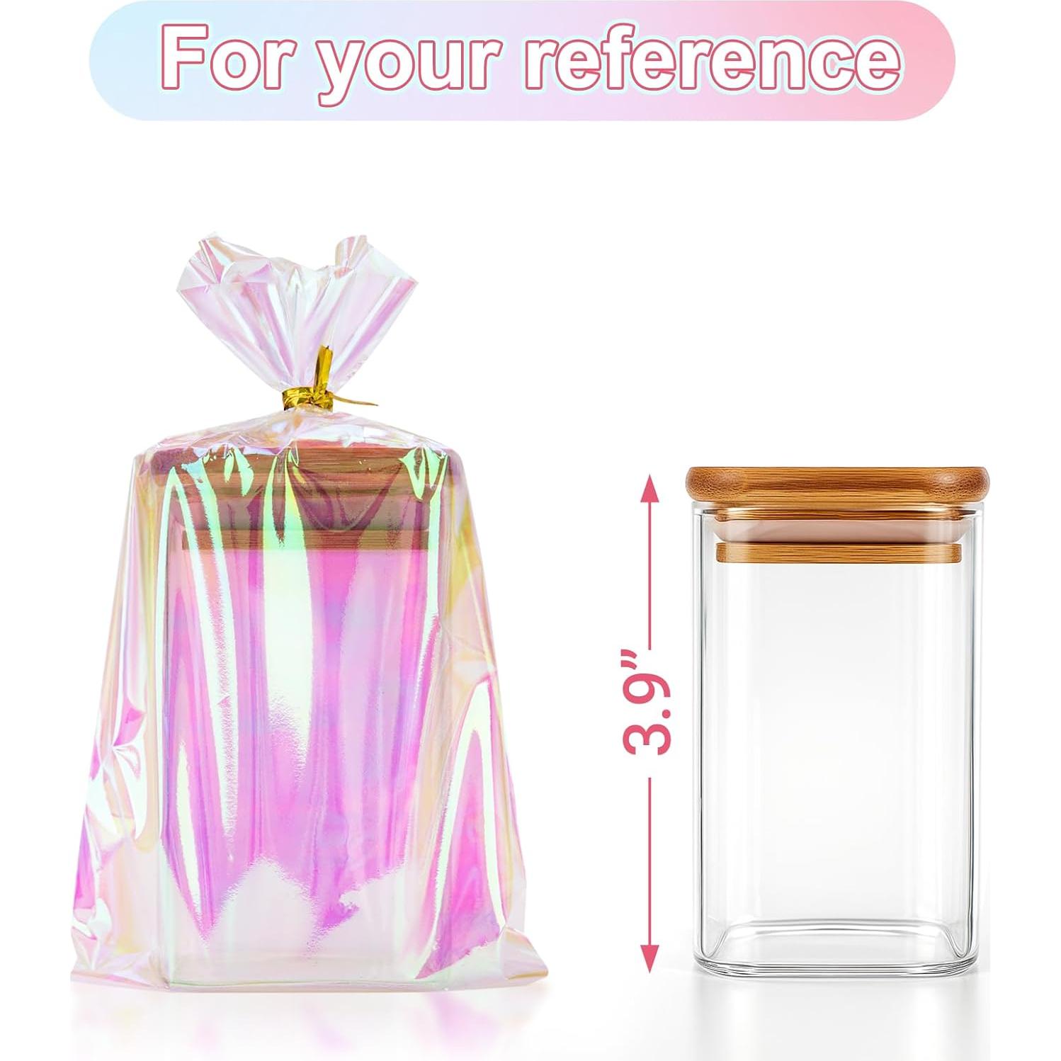 Bolsas de Celofán Iridiscentes Aubeco 180 Pcs 12.7x17.8 cm