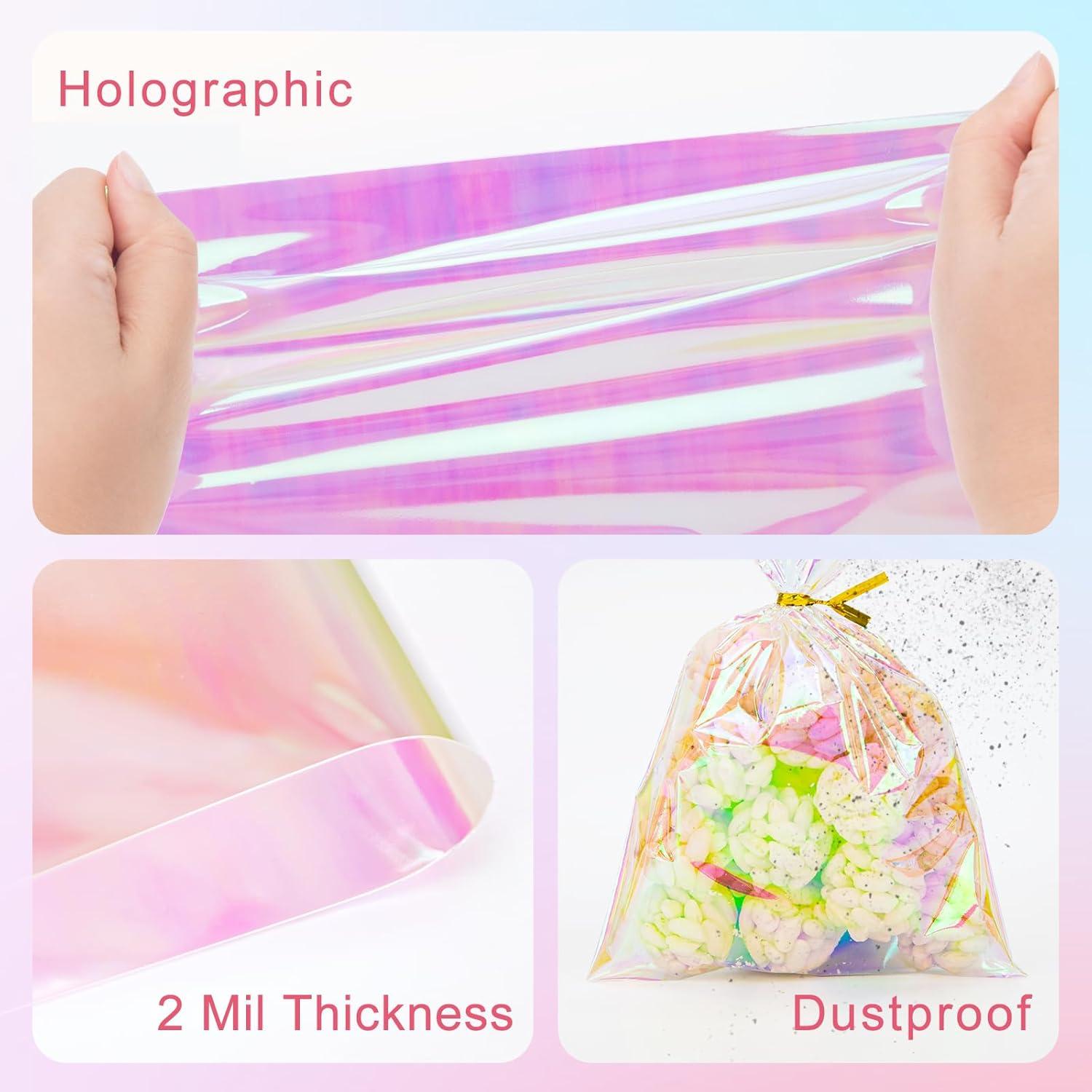 Bolsas de Celofán Iridiscentes Aubeco 180 Pcs 12.7x17.8 cm