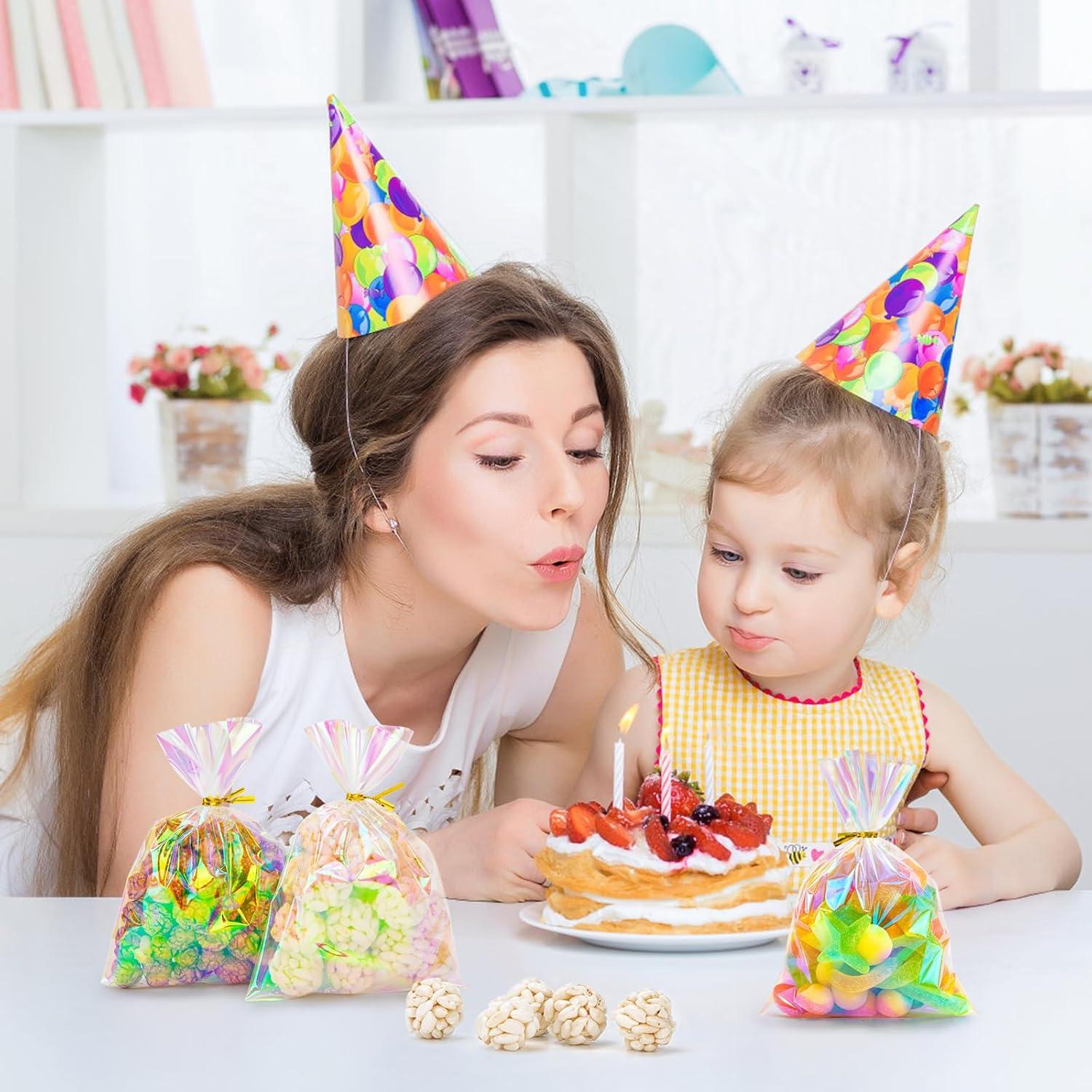 Bolsas de Celofán Iridiscentes Aubeco 180 Pcs 12.7x17.8 cm