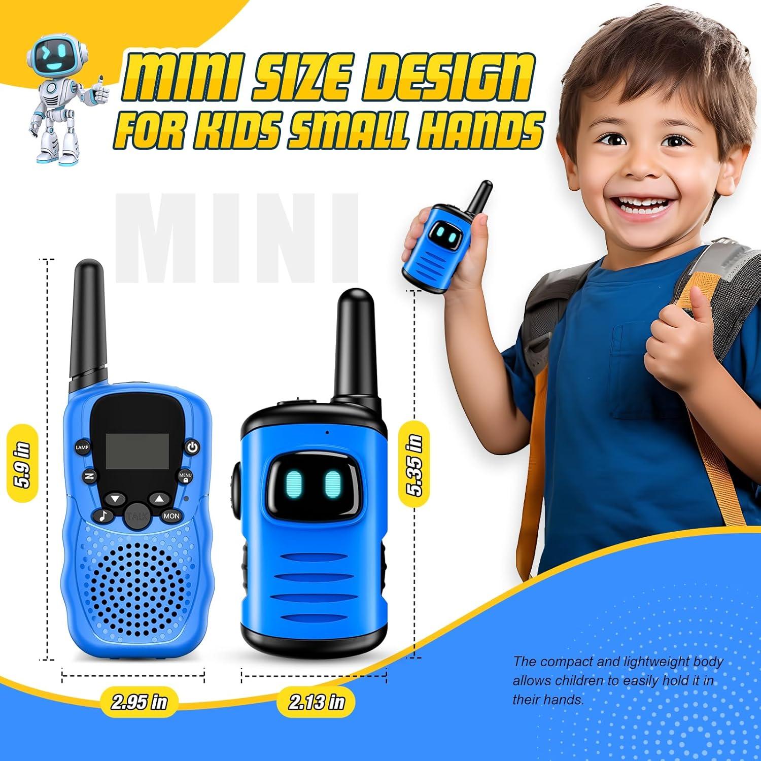 Walkie Talkies Recargables Comedyfun para Niños 3-8 Años