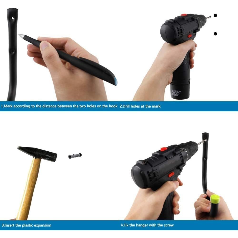 Ganchos de Pared Intpro de Alta Resistencia para Garaje - 6 Unidades