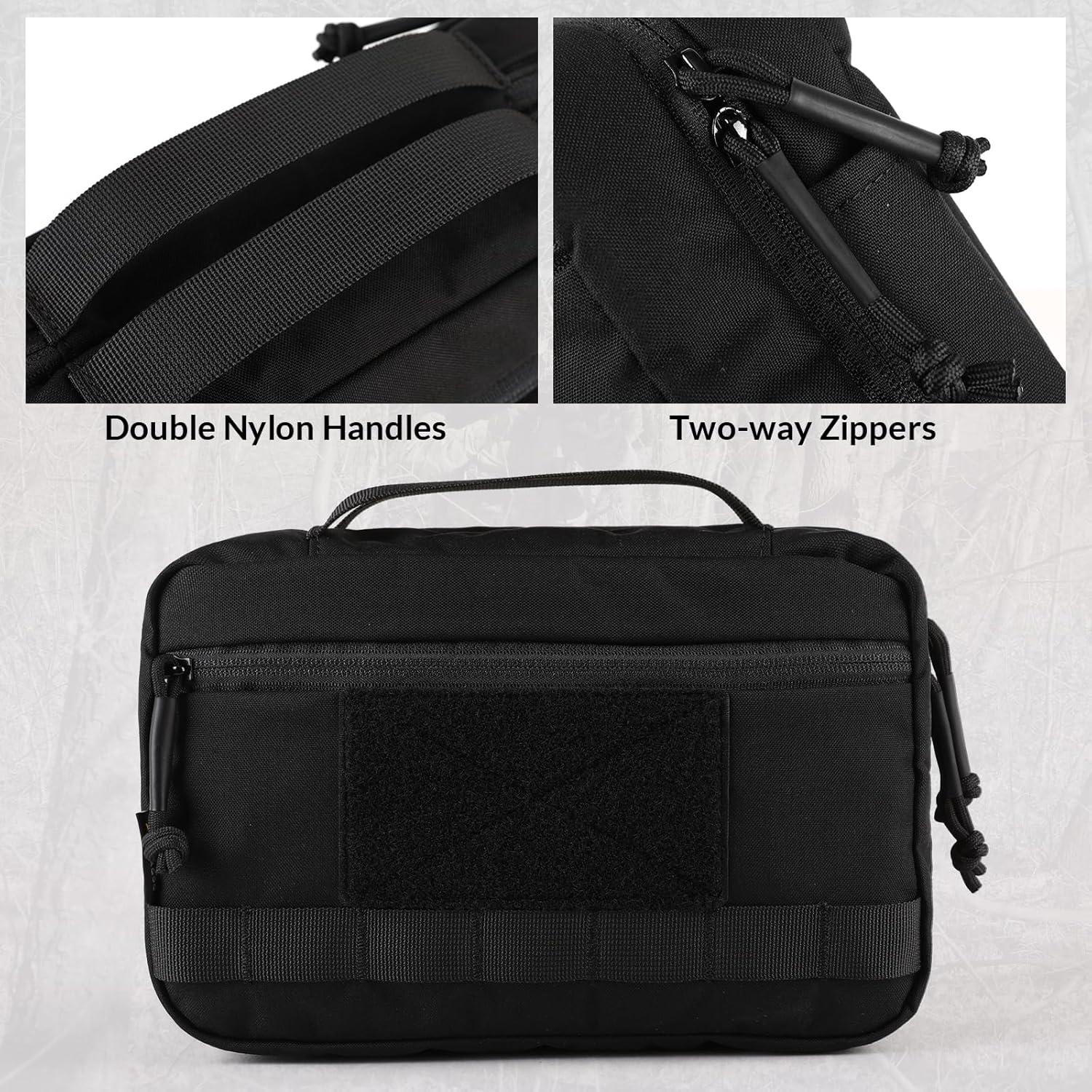 Bolsa de Aseo Táctica EDC Militar Nylon 28x18cm Negro