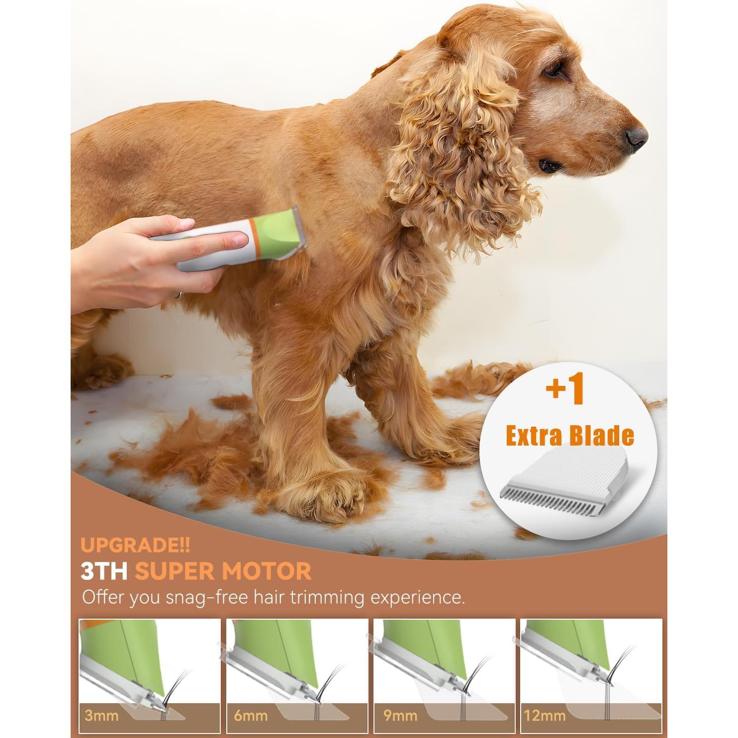 Kit de Aseo para Perros Unibono YP-7116 Eléctrico Verde