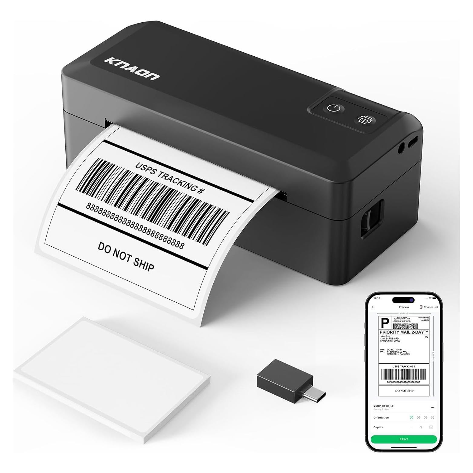 Impresora Térmica de Etiquetas KNAON Y41BT Bluetooth 4x6