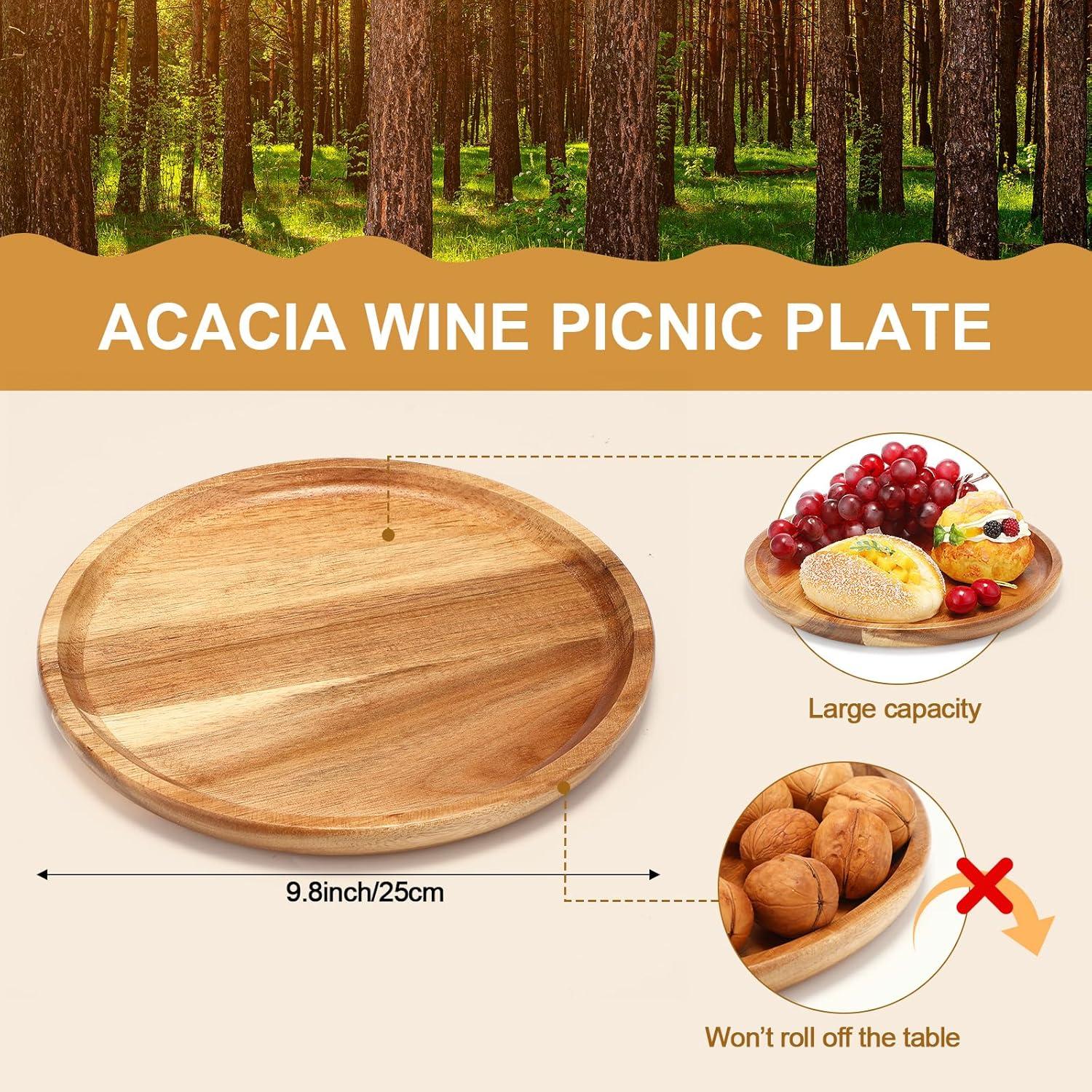Mesa de picnic plegable Willinglong con bandeja de acacia