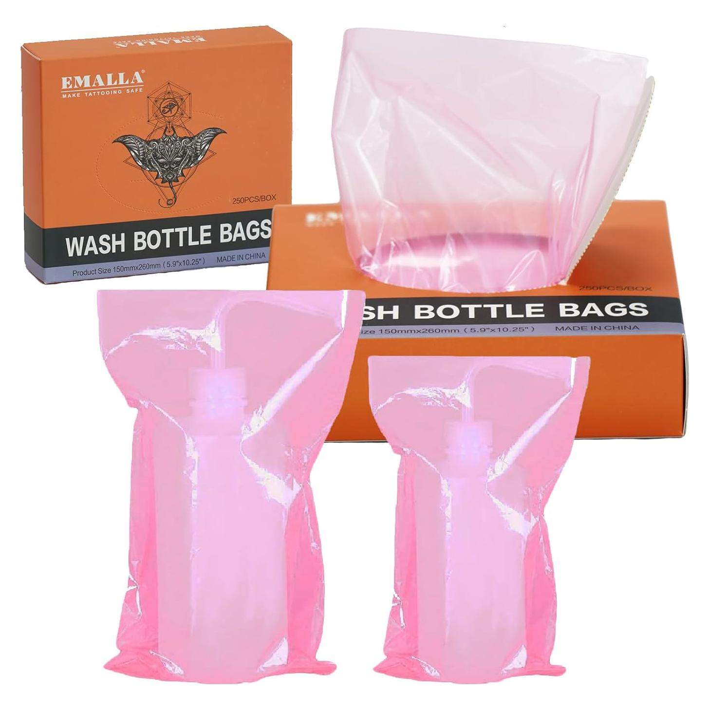 Bolsas para Botellas de Lavado SOTICA 250pcs Rosadas 15x26cm