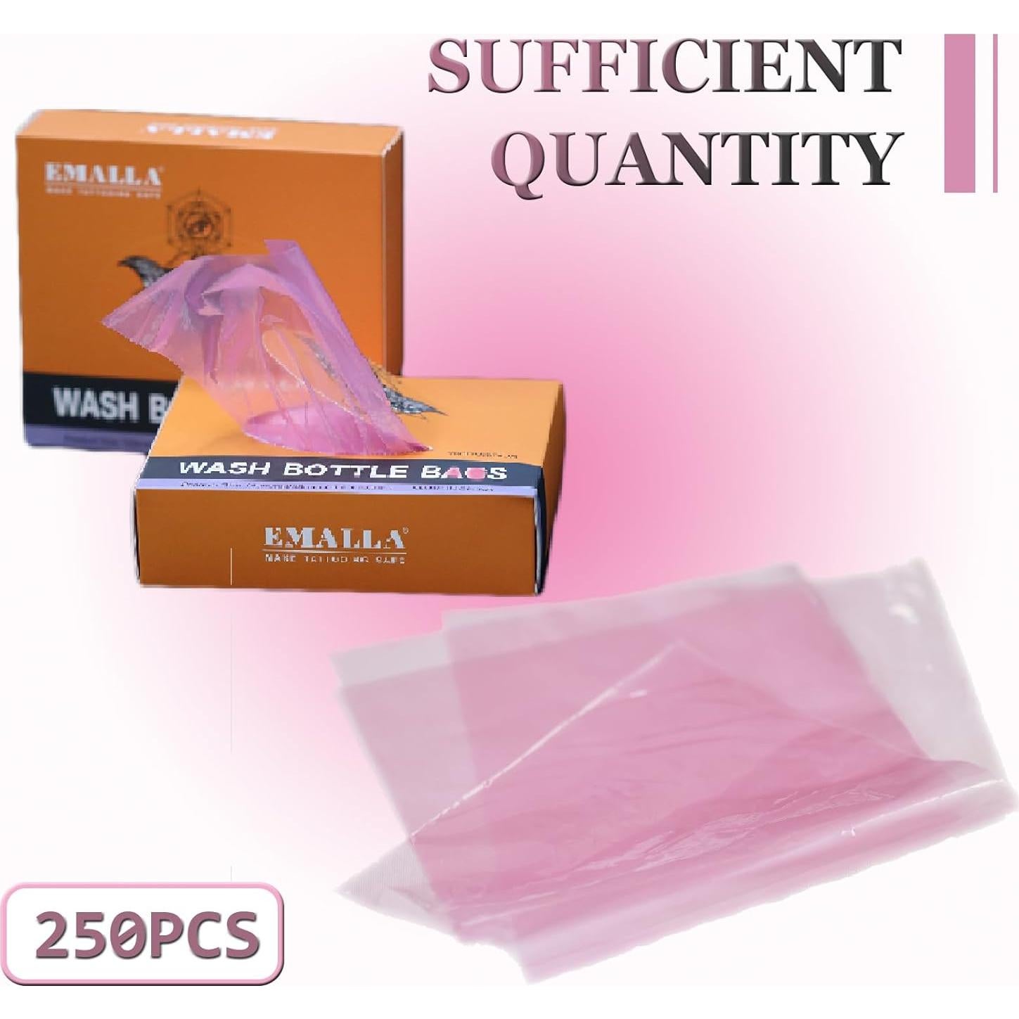 Bolsas para Botellas de Lavado SOTICA 250pcs Rosadas 15x26cm