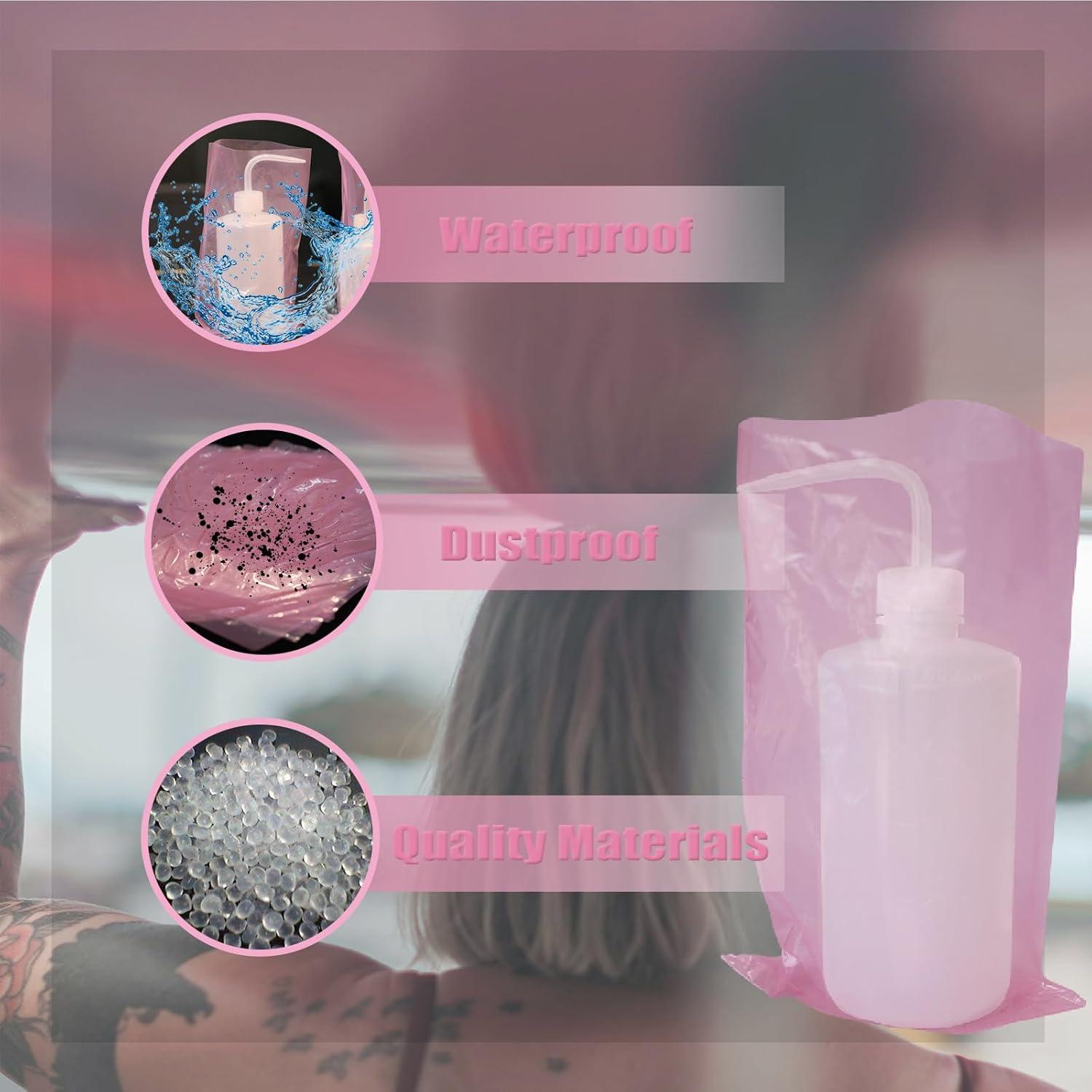 Bolsas para Botellas de Lavado SOTICA 250pcs Rosadas 15x26cm