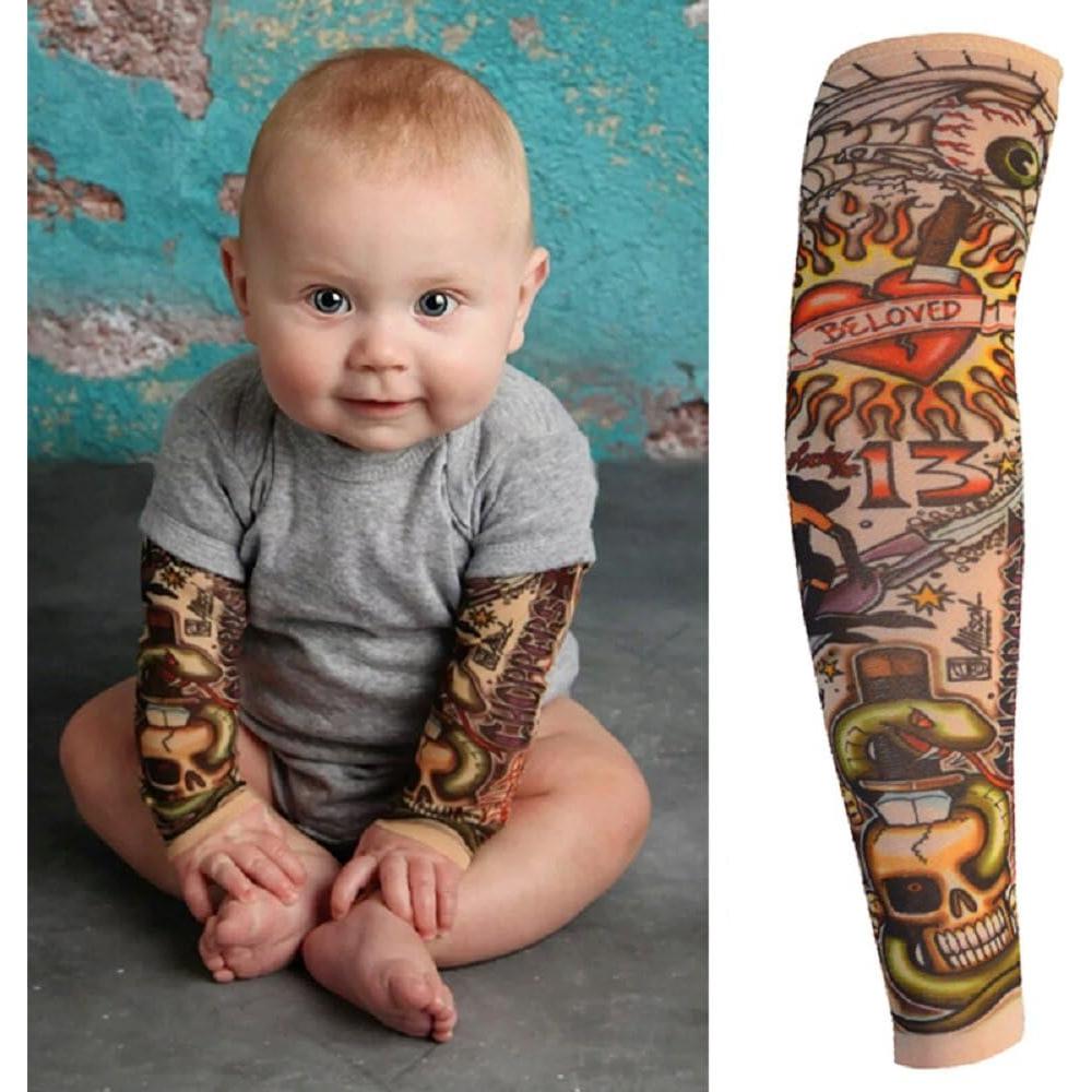 6 Mangas de Tatuaje Temporal FENGMANG para Niños - Protección Solar