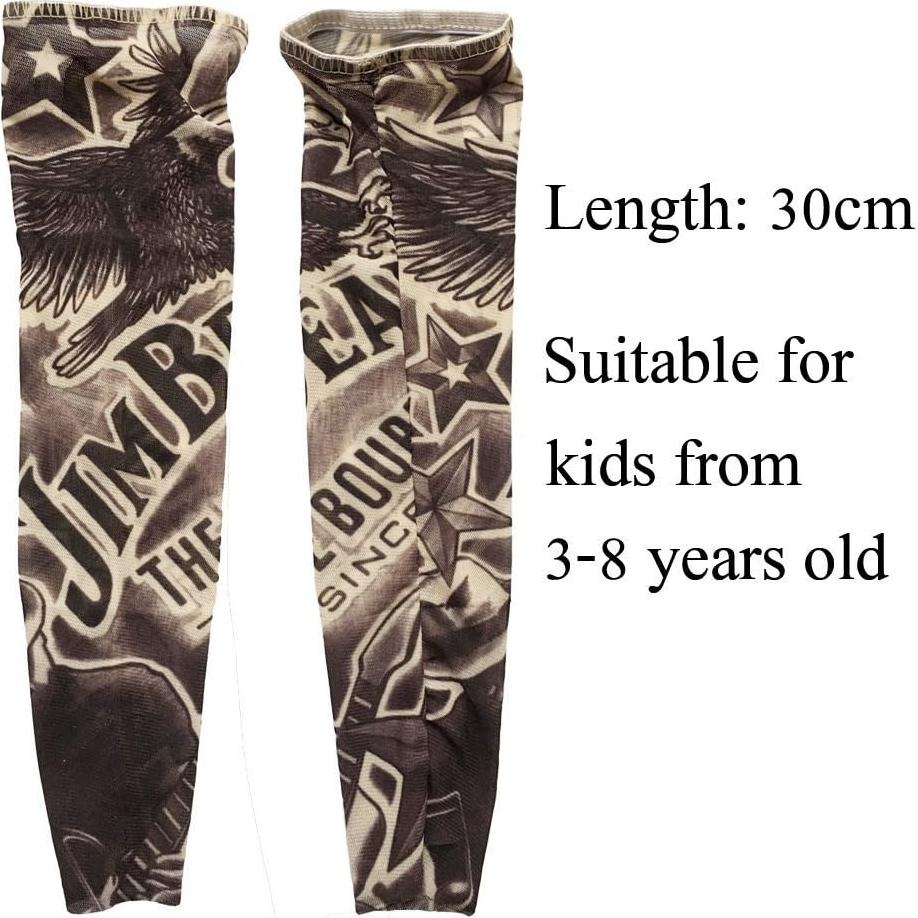 6 Mangas de Tatuaje Temporal FENGMANG para Niños - Protección Solar