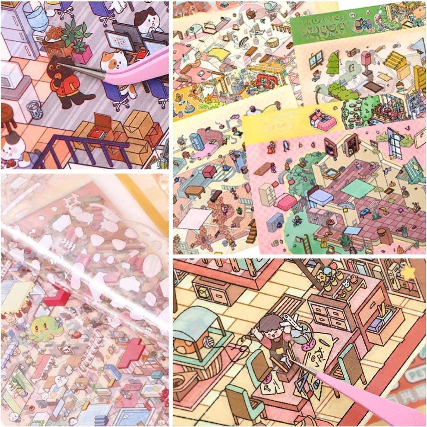 6 Juegos de Pegatinas 3D DIY Kaensc para Manualidades Creativas