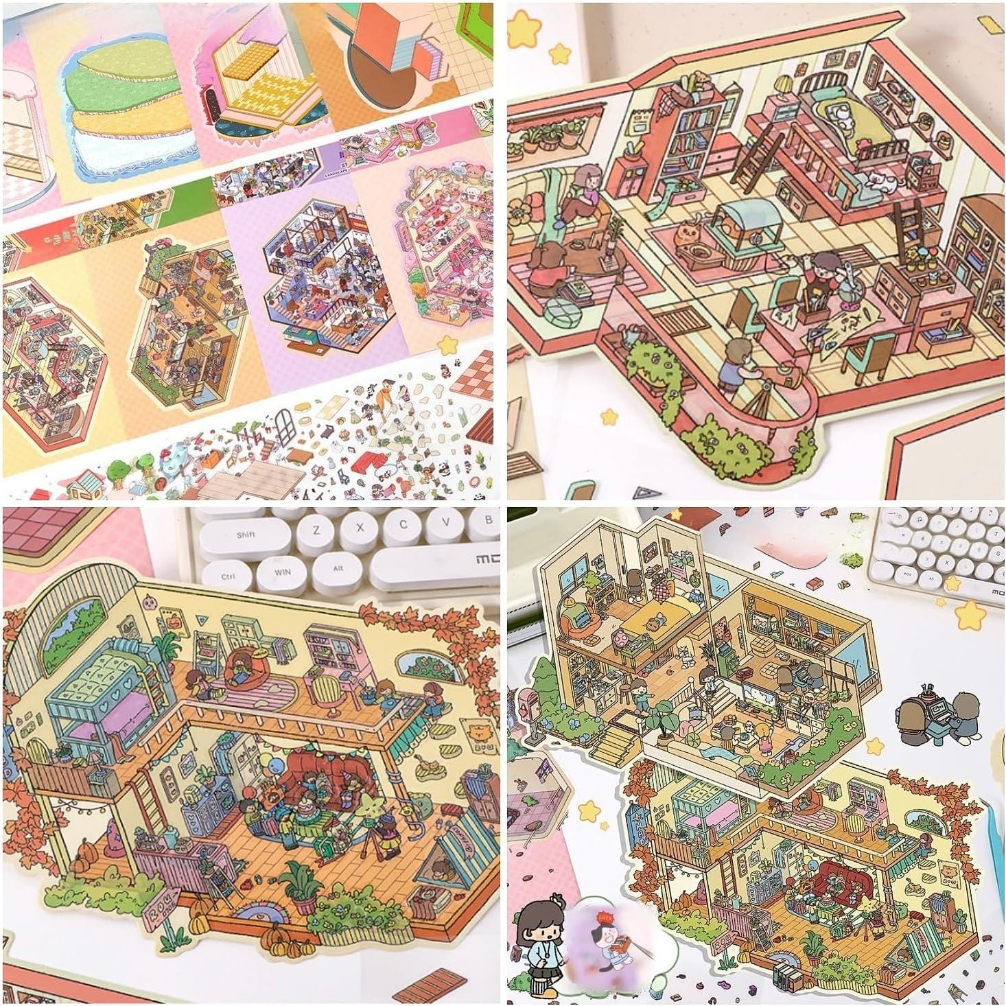 6 Juegos de Pegatinas 3D DIY Kaensc para Manualidades Creativas